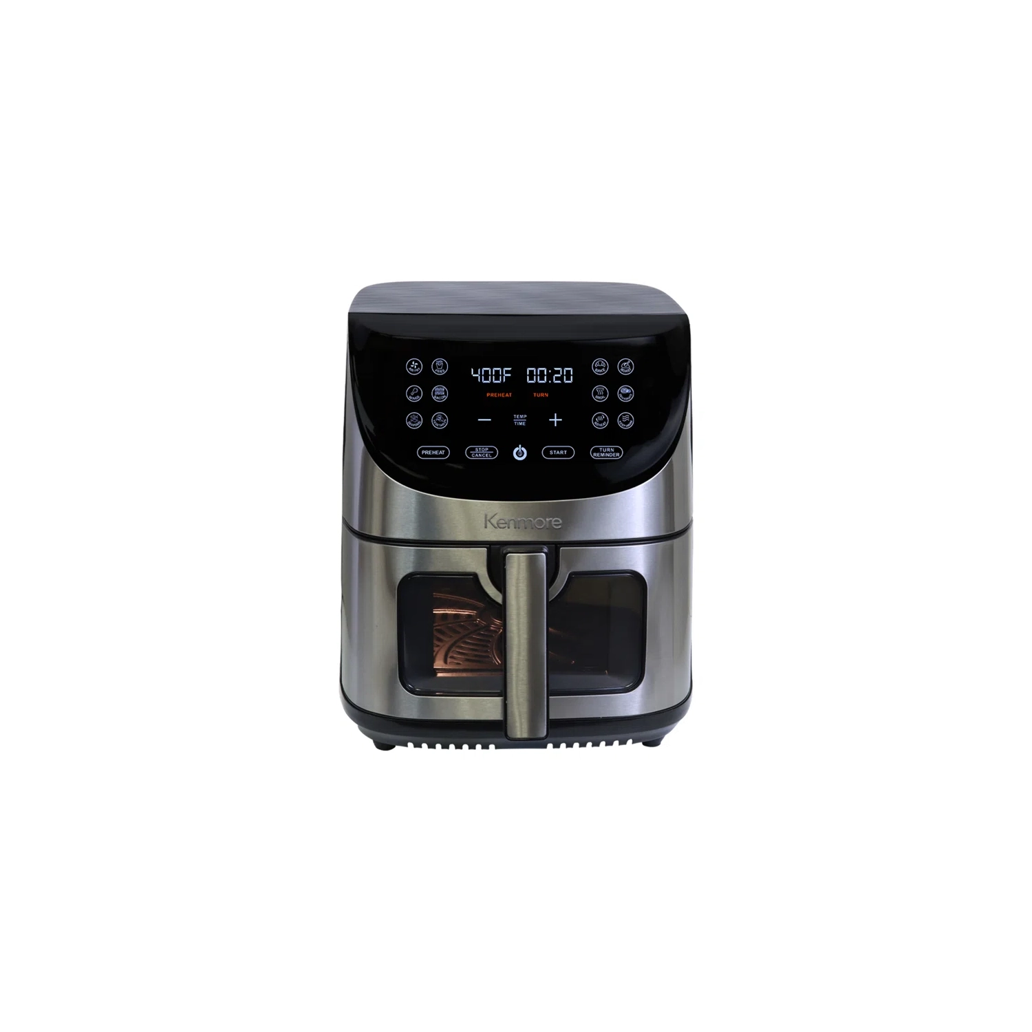 Friteuse à air chaud numérique 8&nbsp;Qt de Kenmore avec 12 préréglages de cuisson, acier inoxydable