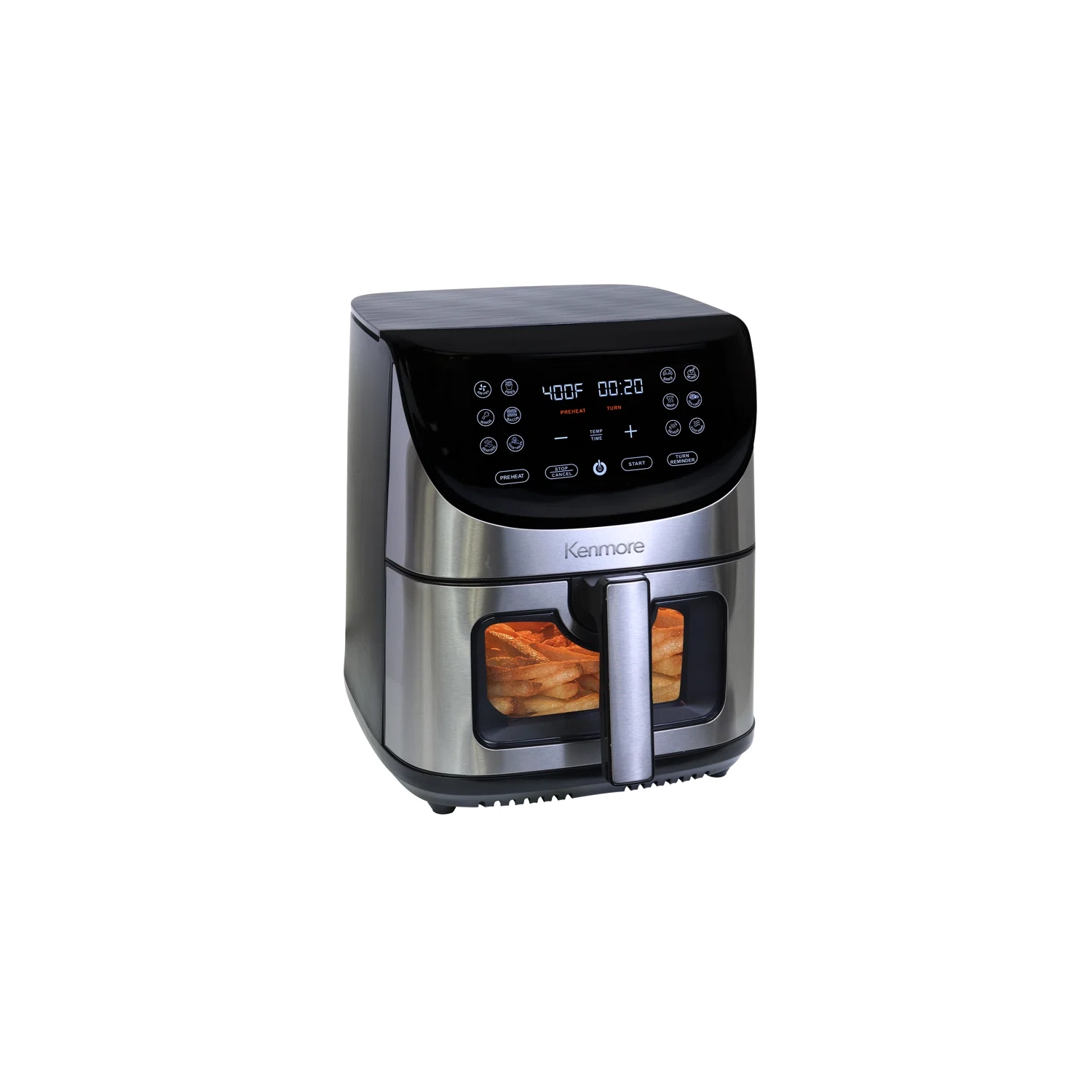 Friteuse à air chaud numérique 8&nbsp;Qt de Kenmore avec 12 préréglages de cuisson, acier inoxydable