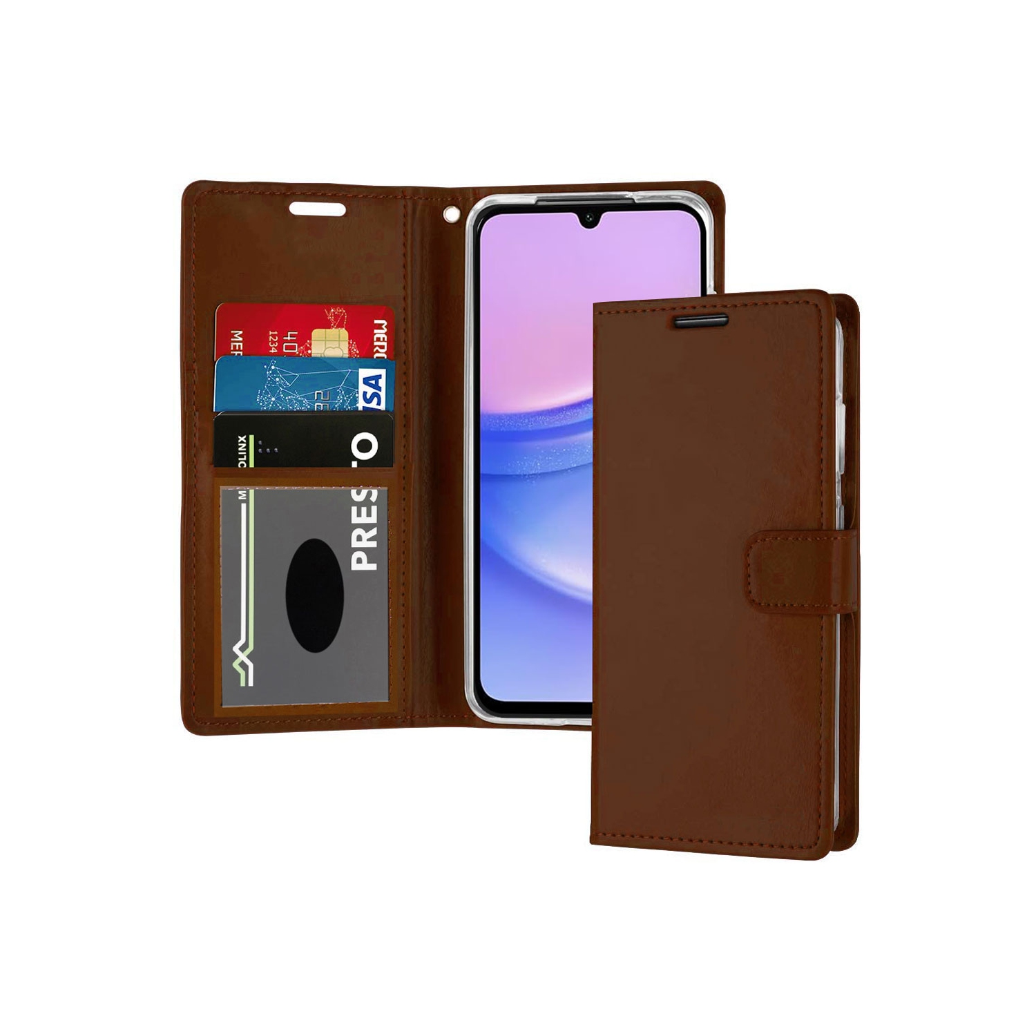 XCRS – Étui portefeuille à rabat, série pochette avec fente pour carte, cordon, étui pour Samsung Galaxy A16