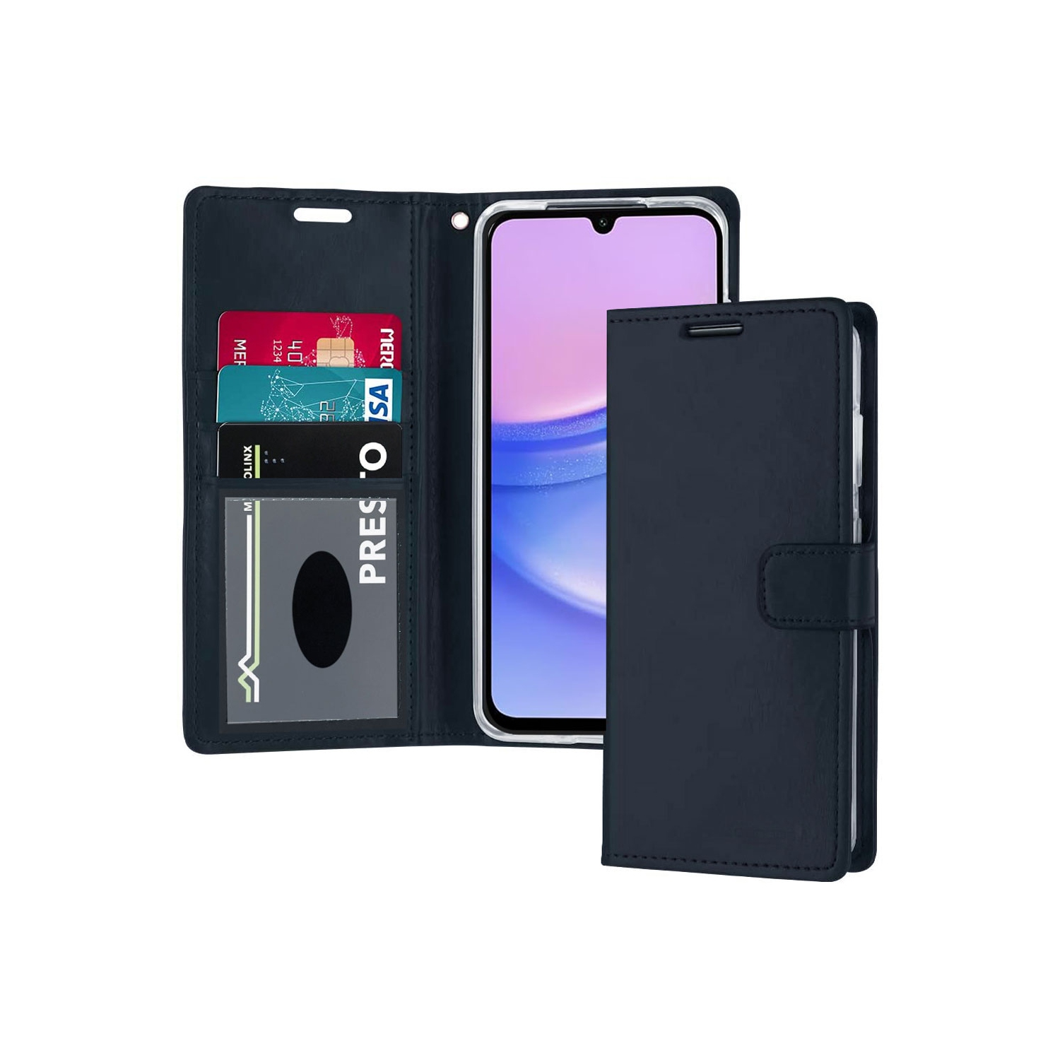 XCRS – Étui portefeuille à rabat, série pochette avec fente pour carte, cordon, étui pour Samsung Galaxy A16