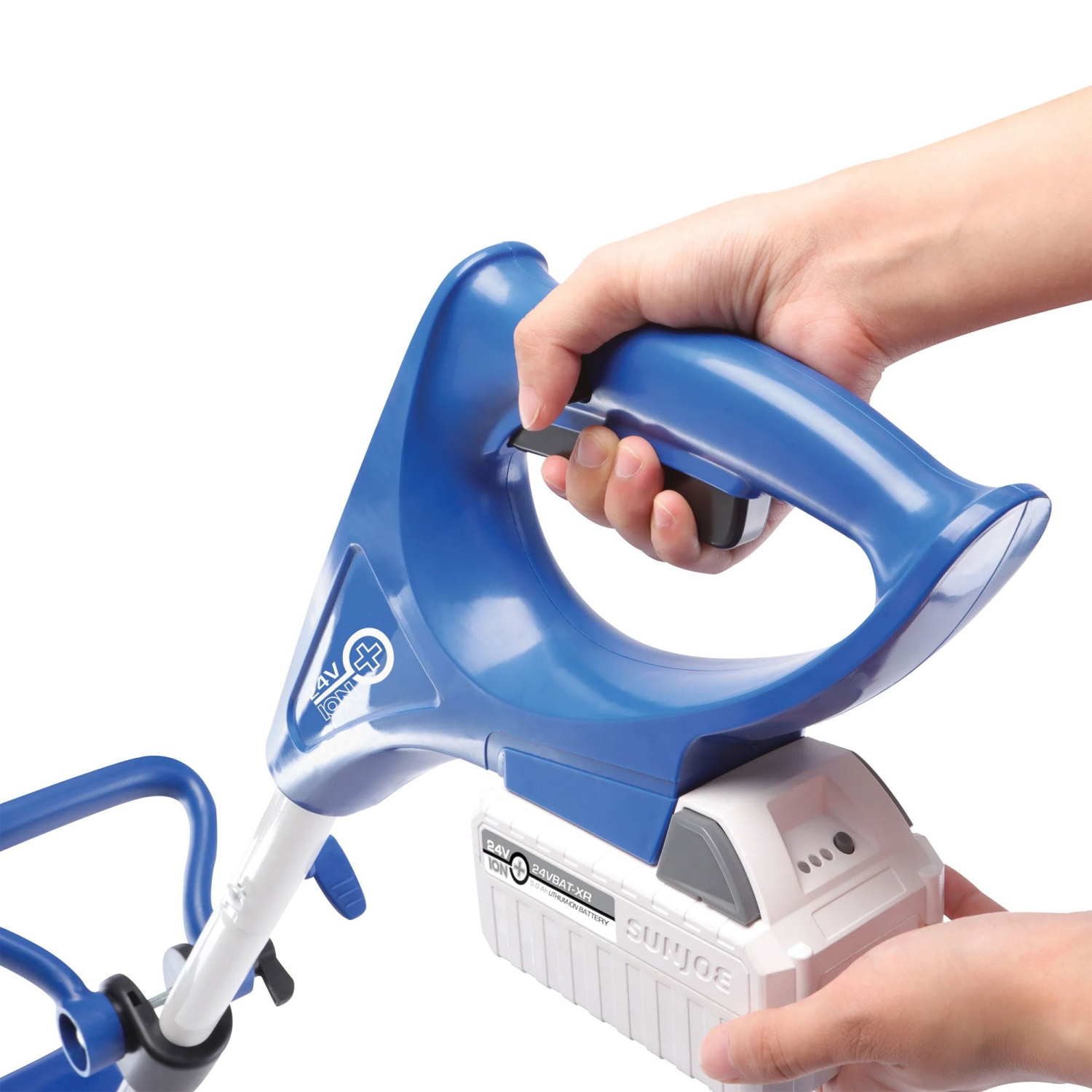 Snow Joe 24V 5Ah Cordless Snow Shovel Kit for Car Driveway Snow Removal, Blue