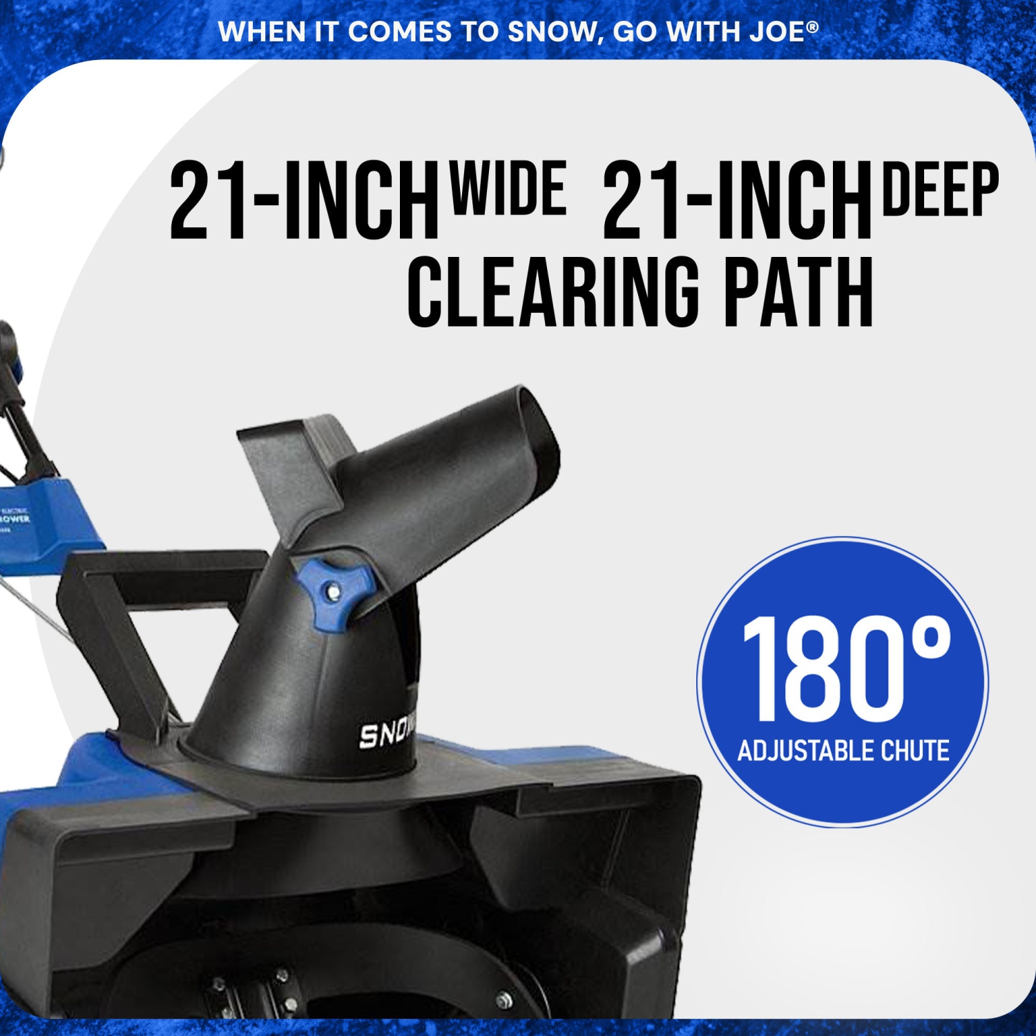 Snow Joe Ultra 15 Amp Electric Snow Blower with 2 Blade Auger, 21 Inch Wide