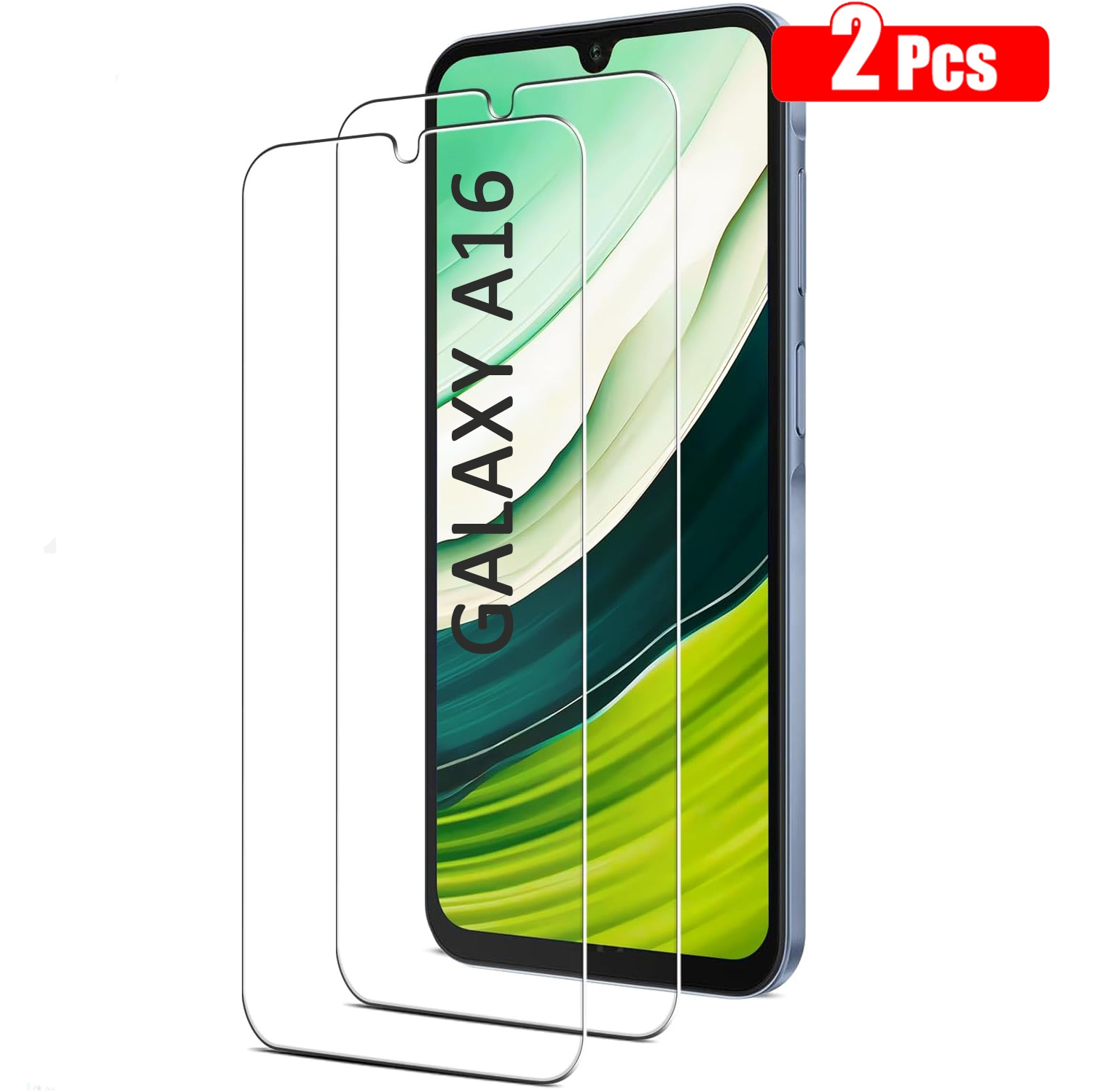 Protecteur d'écran en verre trempé XCRS pour Galaxy A16 de Samsung paquet de 2