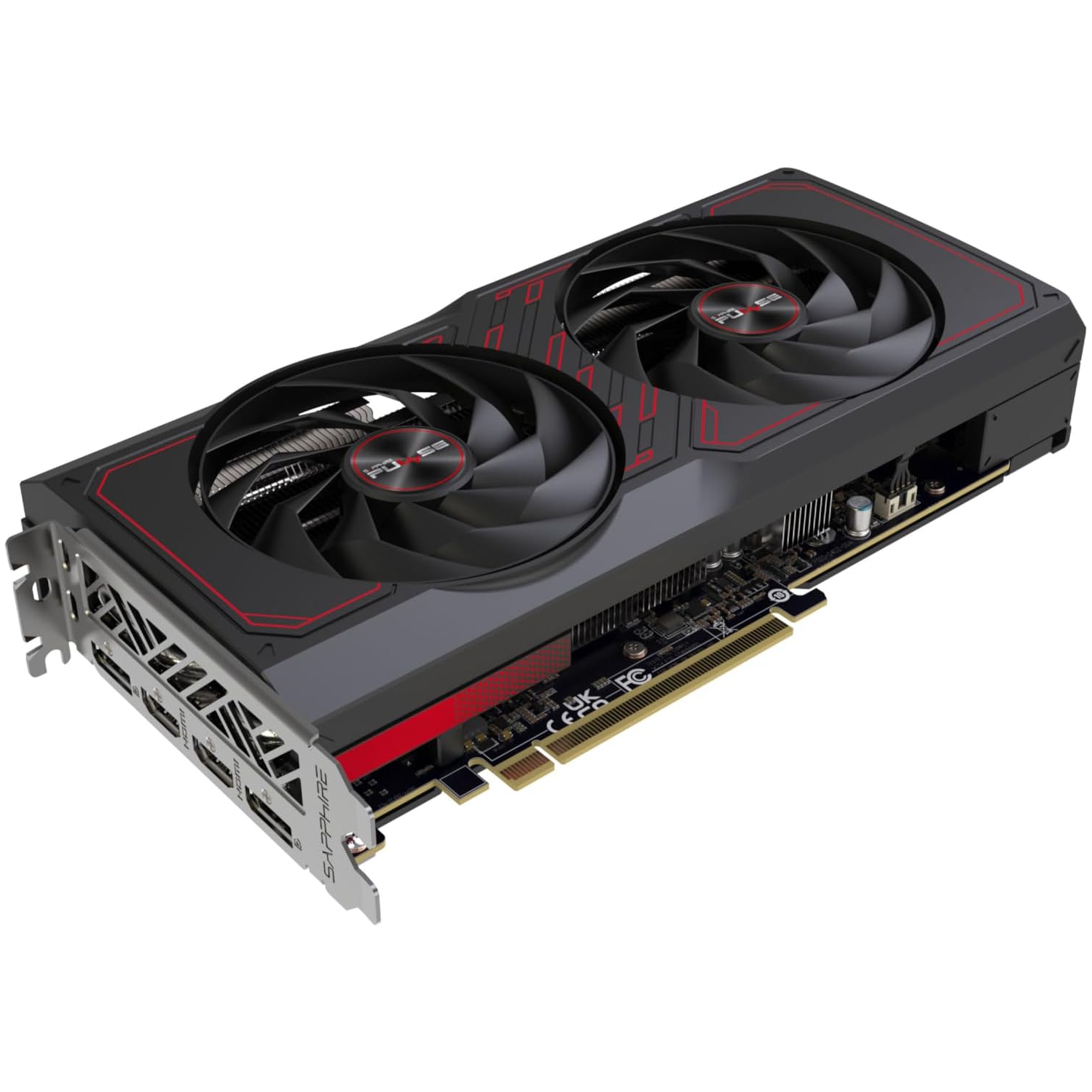 Carte graphique de jeu Sapphire 11339-04-20G Pulse AMD Radeon RX 7600 XT avec 16&nbsp;Go GDDR6, AMD RDNA 3
