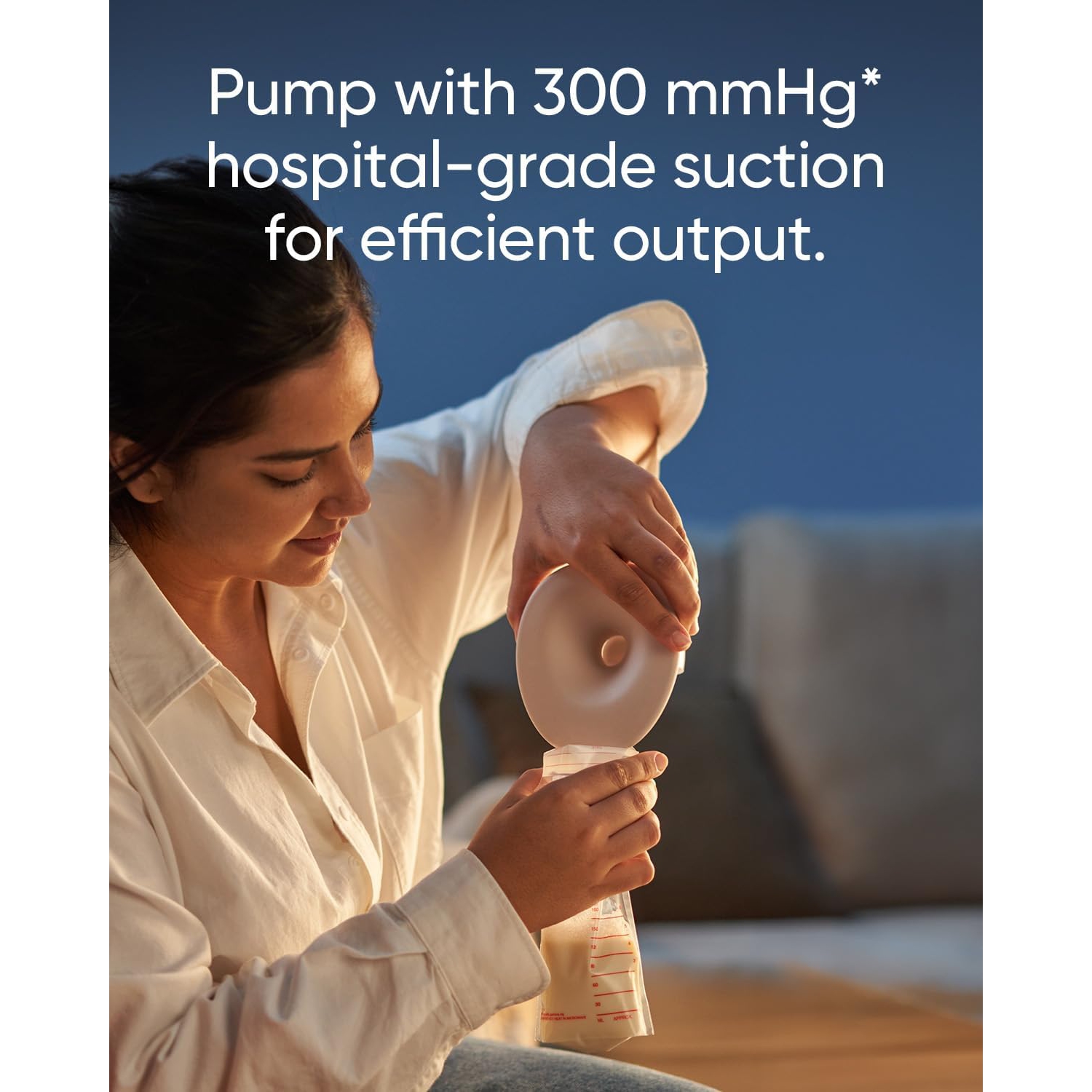 Tire-lait portable S1 d'eufy, tire-lait électrique mains libres avec technologie de chauffage, contrôle par application