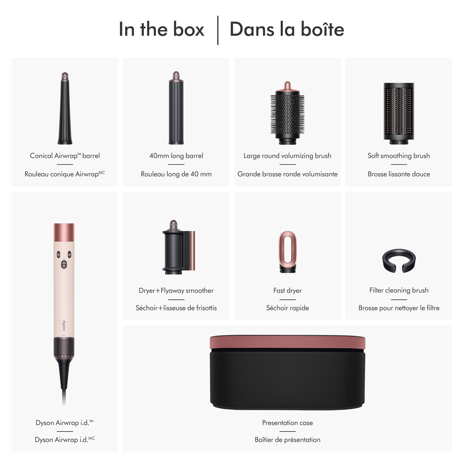 Dyson Airwrap i.d Multi-Styler & Dryer - Straight+Wavy - Ceramic Pink/Rose Gold