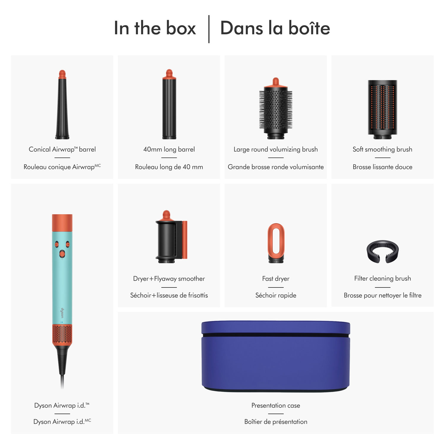 Séchoir coiffant Airwrap i.d Multi-Styler de Dyson - droit + ondulé - Céramique patinée/Topaze