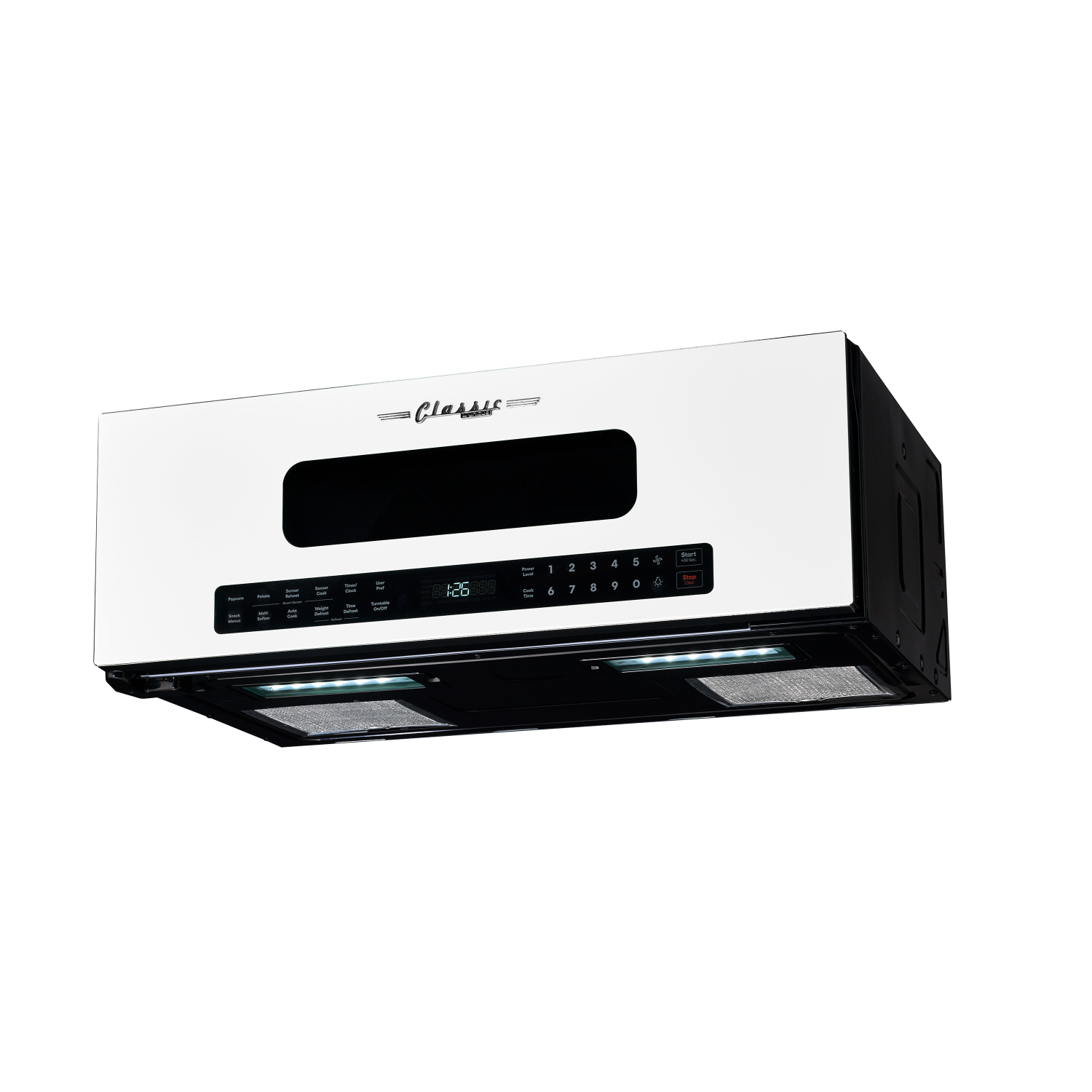 Unique Appliances - 30" Classic Retro Over-the-Range Microwave - Marshmallow White