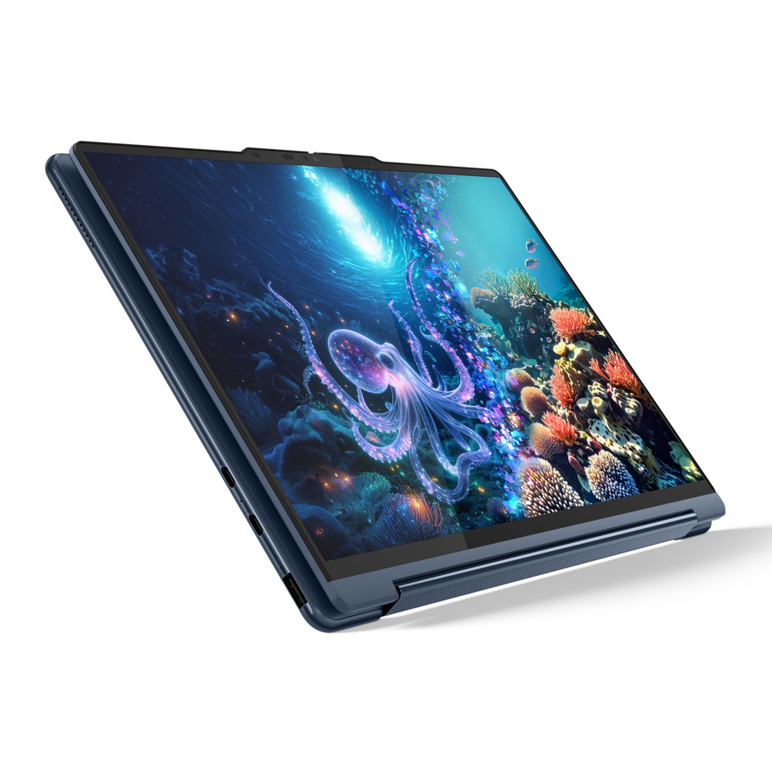 Portable 2-en-1 Yoga 9i édition Aura de Lenovo, verre 14&nbsp;po, Core Ultra 7 258&nbsp;V d'Intel, 32&nbsp;Go, SSD d'1&nbsp;To
