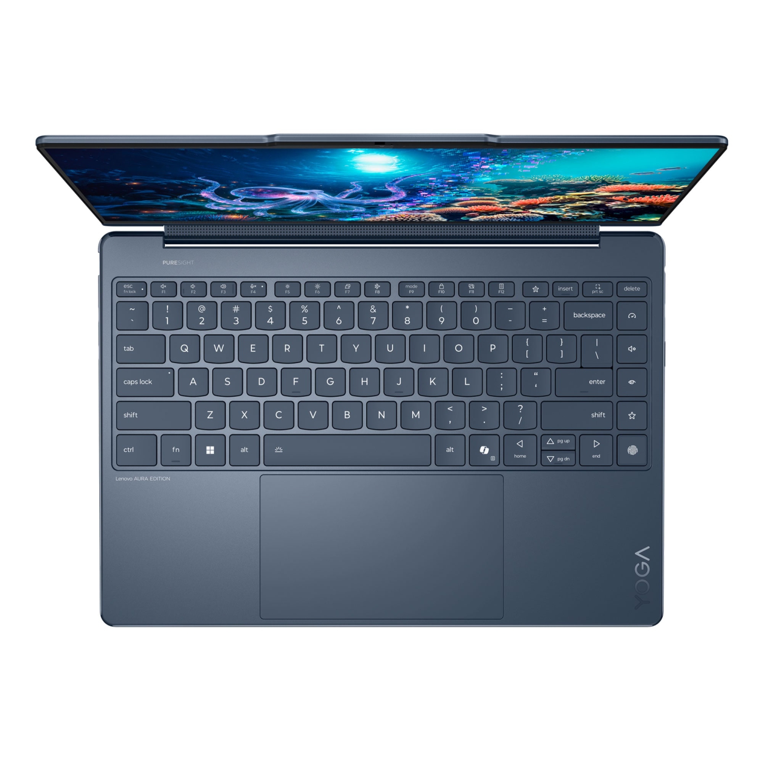 Portable 2-en-1 Yoga 9i édition Aura de Lenovo, verre 14&nbsp;po, Core Ultra 7 258&nbsp;V d'Intel, 32&nbsp;Go, SSD d'1&nbsp;To