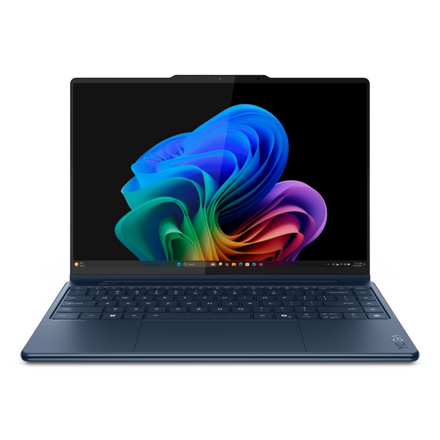 Portable 2-en-1 Yoga 9i édition Aura de Lenovo, verre 14&nbsp;po, Core Ultra 7 258&nbsp;V d'Intel, 32&nbsp;Go, SSD d'1&nbsp;To
