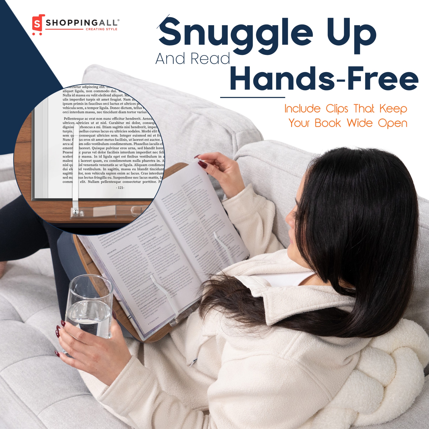 SHOPPINGALL Lap Desk Beanbag Book Holder Cushion Pillow Stand - SA-LDB