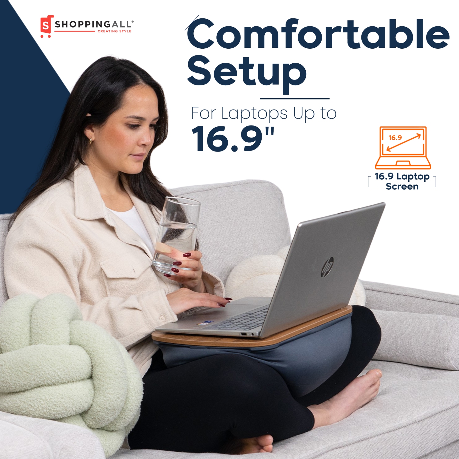 SHOPPINGALL Lap Desk Beanbag Book Holder Cushion Pillow Stand - SA-LDB