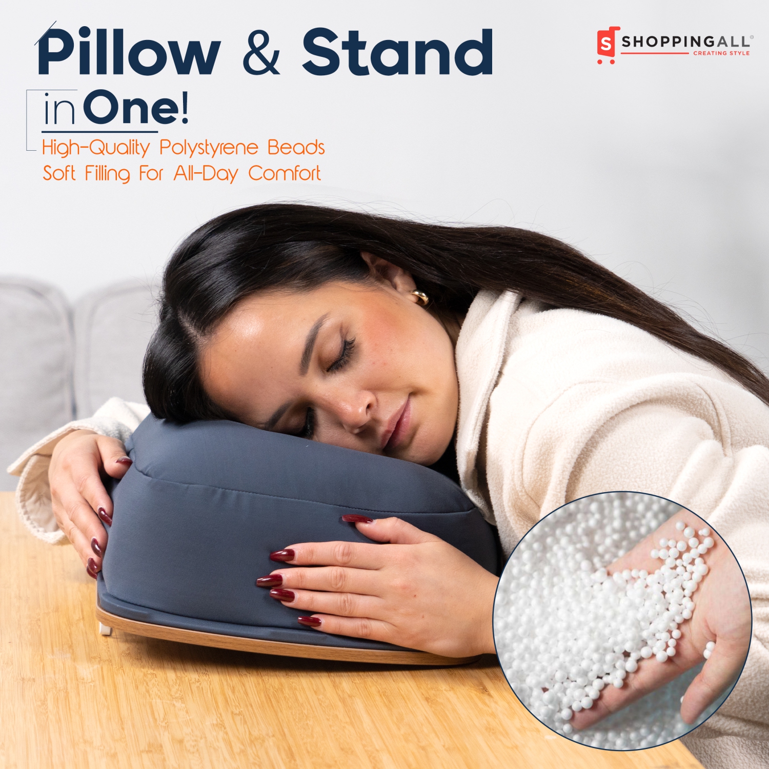 SHOPPINGALL Lap Desk Beanbag Book Holder Cushion Pillow Stand - SA-LDB