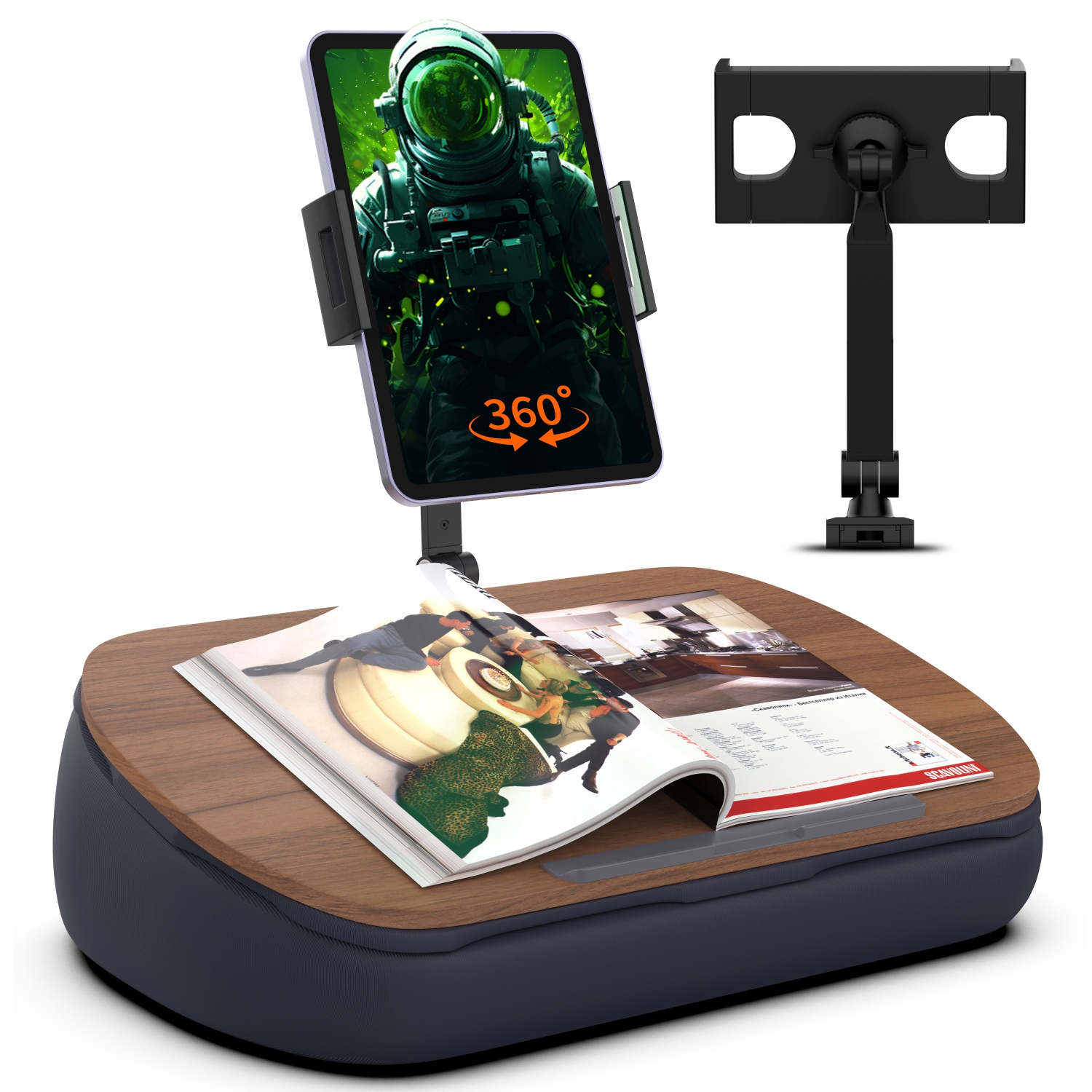 Sac poire de bureau Lap de SHOPPINGALL Coussin de support pour tablette réglable Compatible avec Kindle, tablette ou téléphone intelligent de 4,7 à