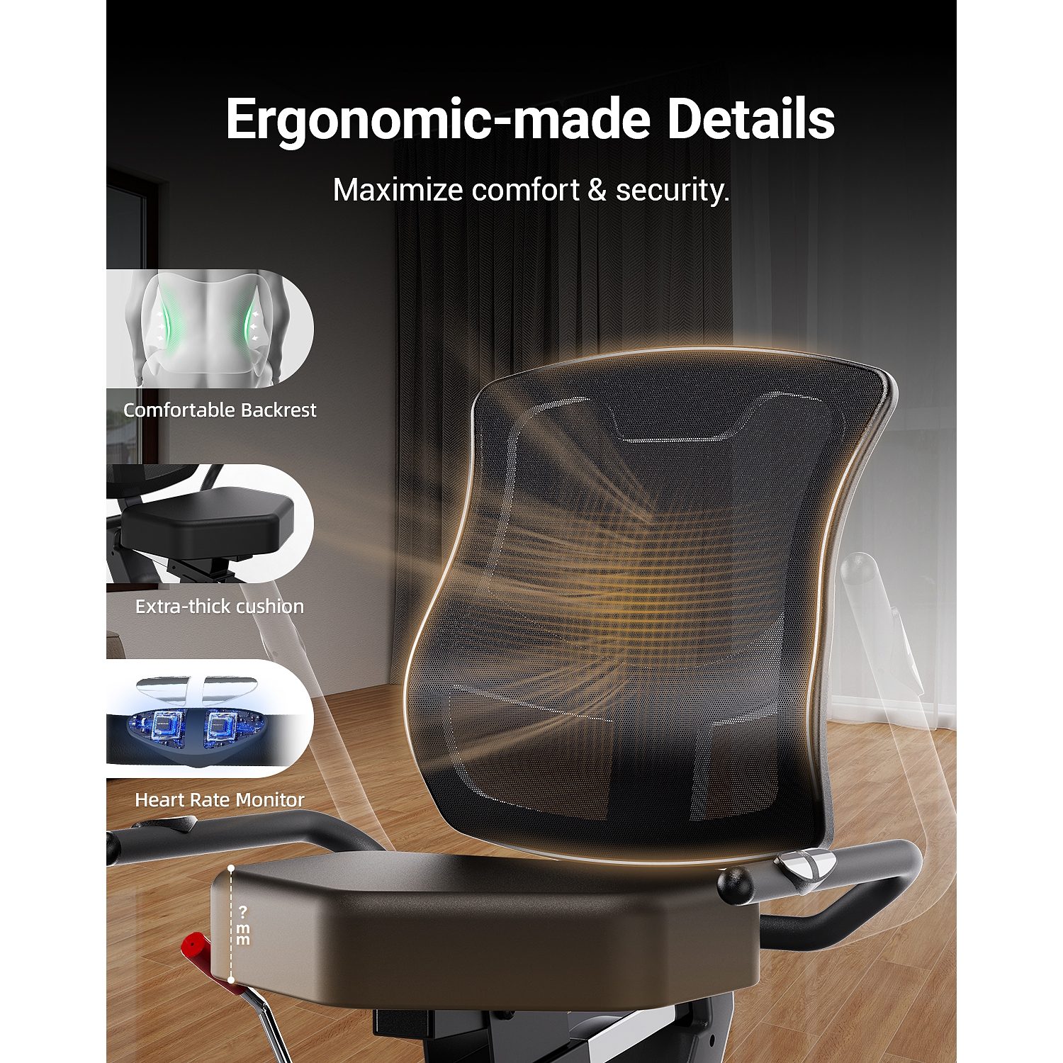 HARISON Semi Commercial Magnetic Recumbent Exercise Bike for Home with 450 lbs, Recumbent Bikes for Seniors & Adults with 2-in-1 LCD Monitor & Tablet