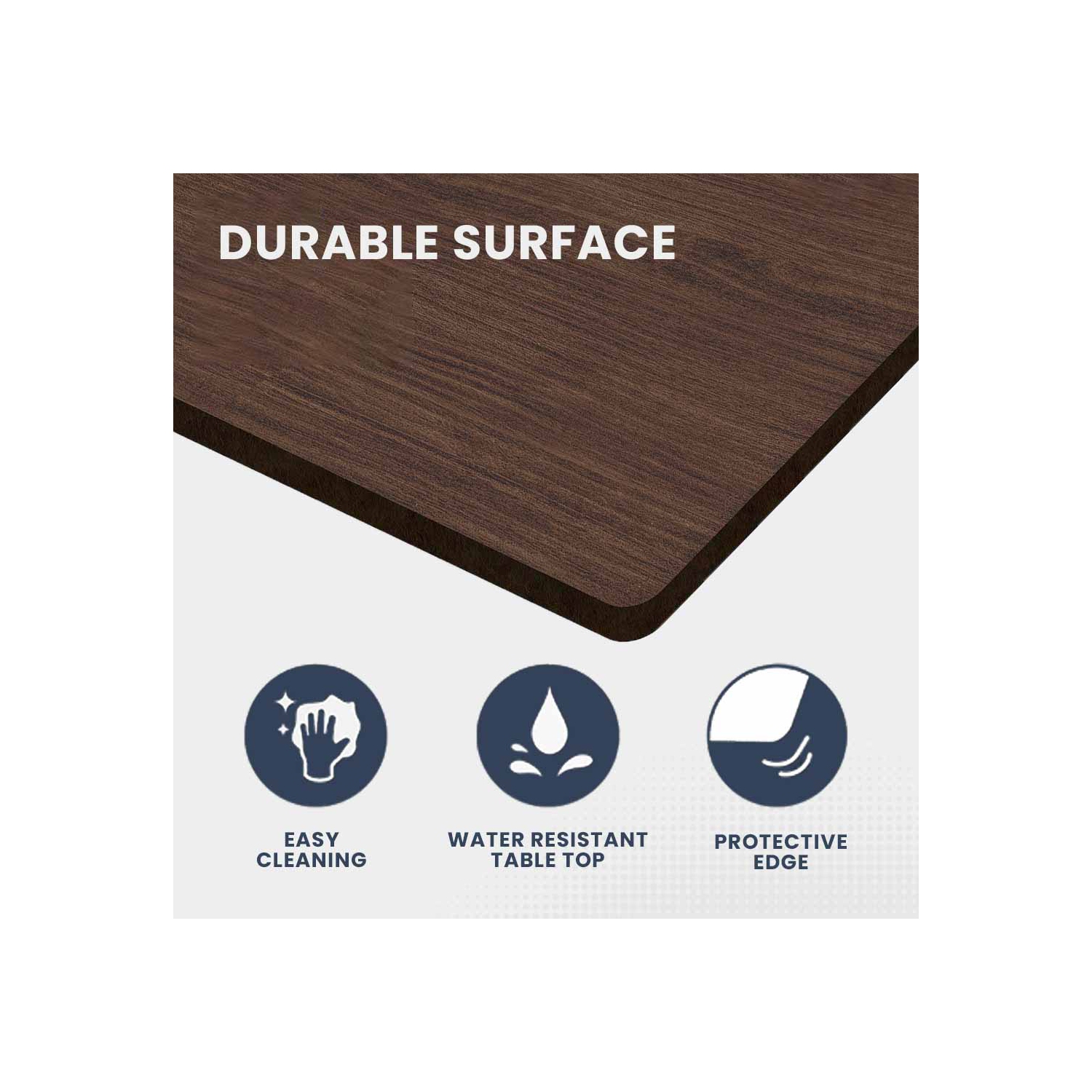 MotionGrey Ergo2 - Adjustable Electric Standing Desk with Memory Settings - 43"x24" Dark Brown Top Black Frame - Ergonomic Sit-to-Stand Desk for Home