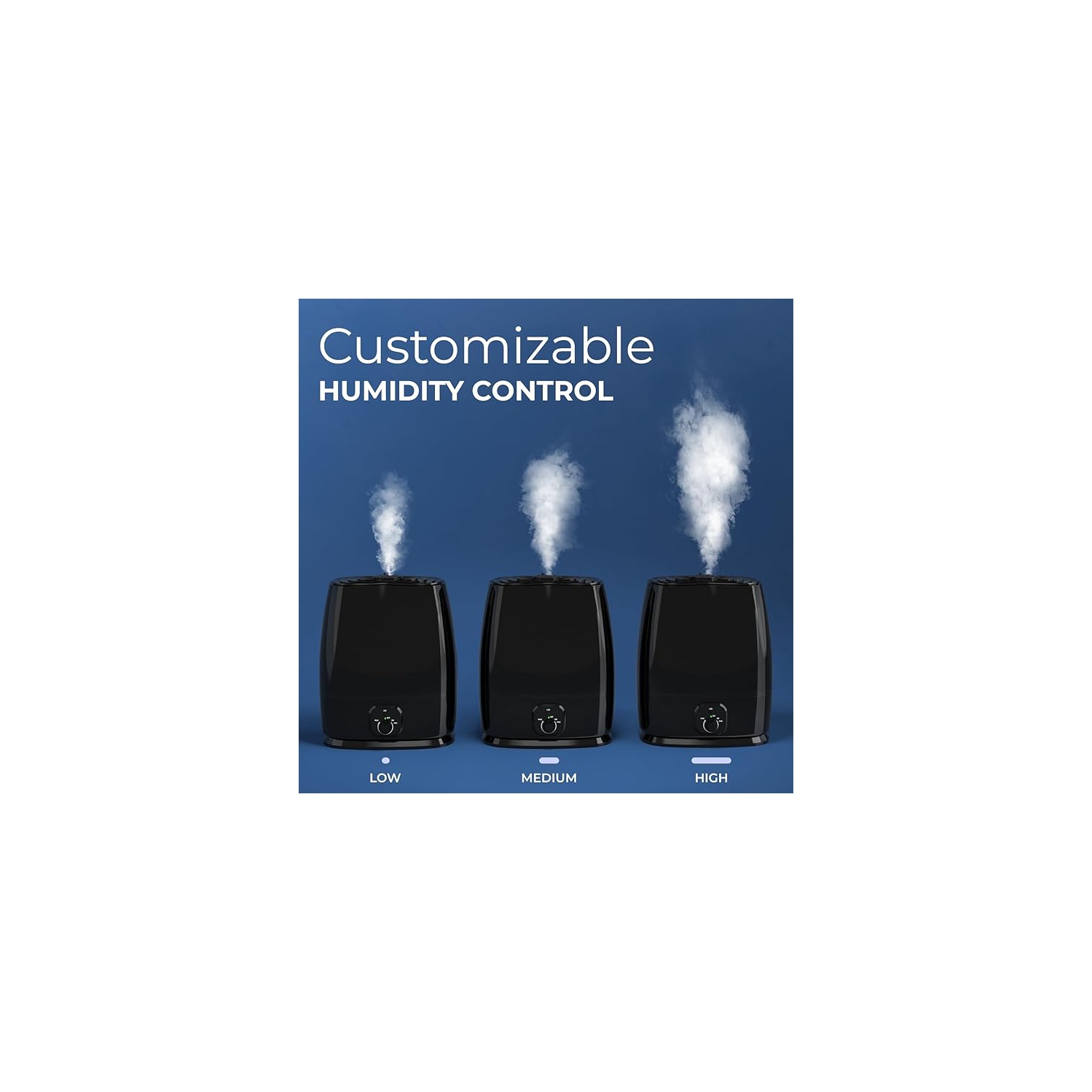 Everlasting Comfort 6L Ultrasonic Cool Mist Humidifier – Quiet, Filterless, Essential Oil Tray, 50-Hour Runtime. Ideal for Bedrooms and Nurseries.