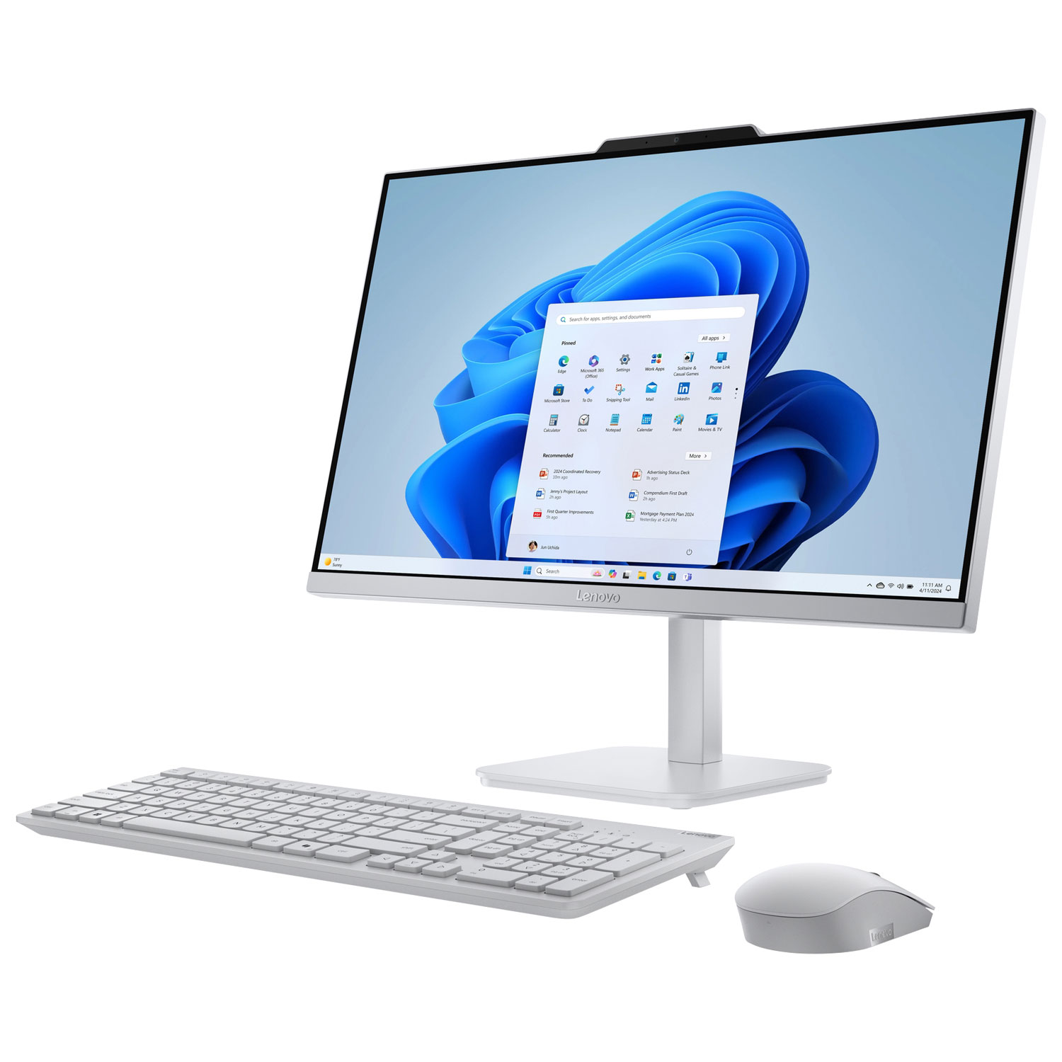 Ordinateur tout-en-un de Lenovo - Gris nuage