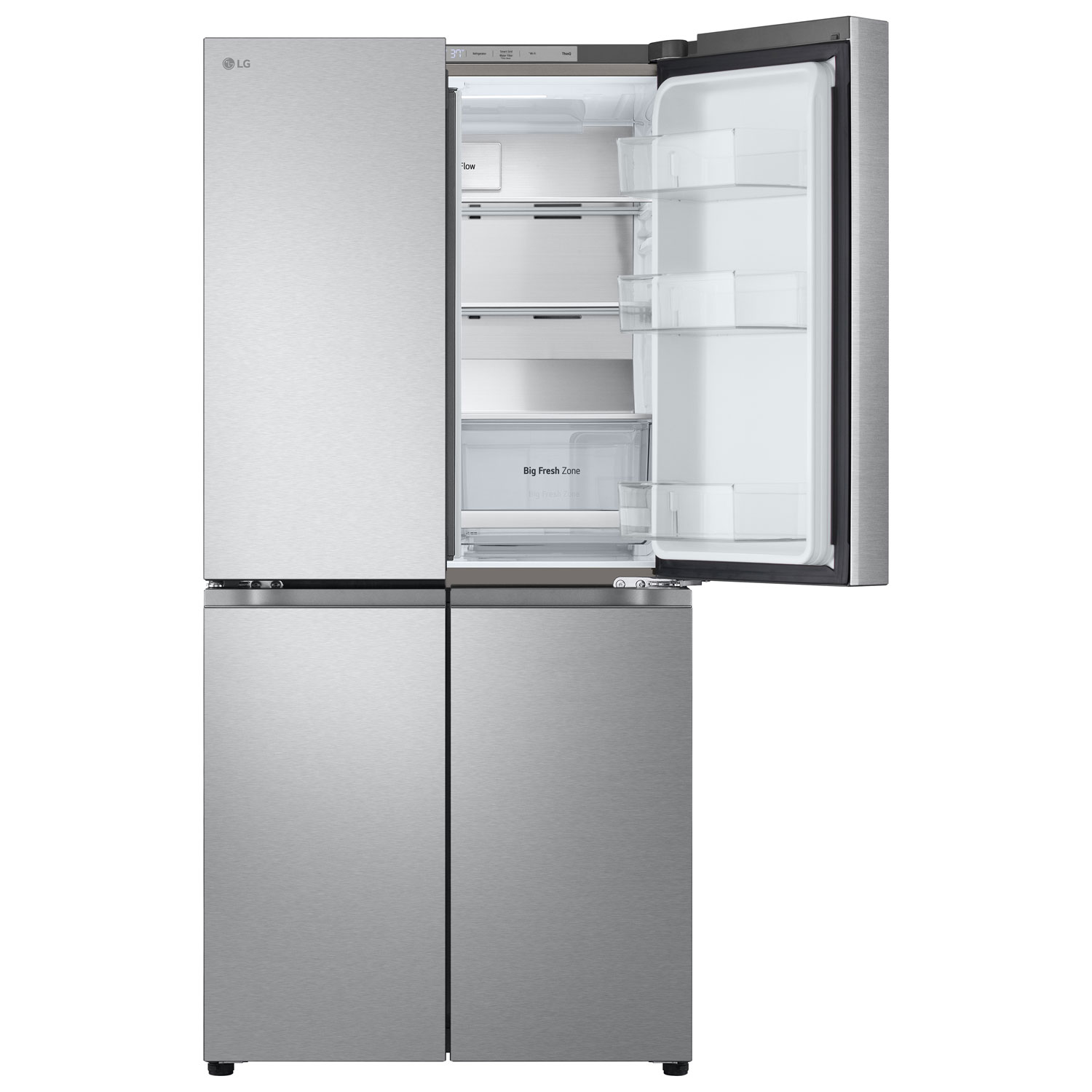 Réfrigérateur à deux portes de 18,6 pi³ de 33 po de LG - Acier inoxydable