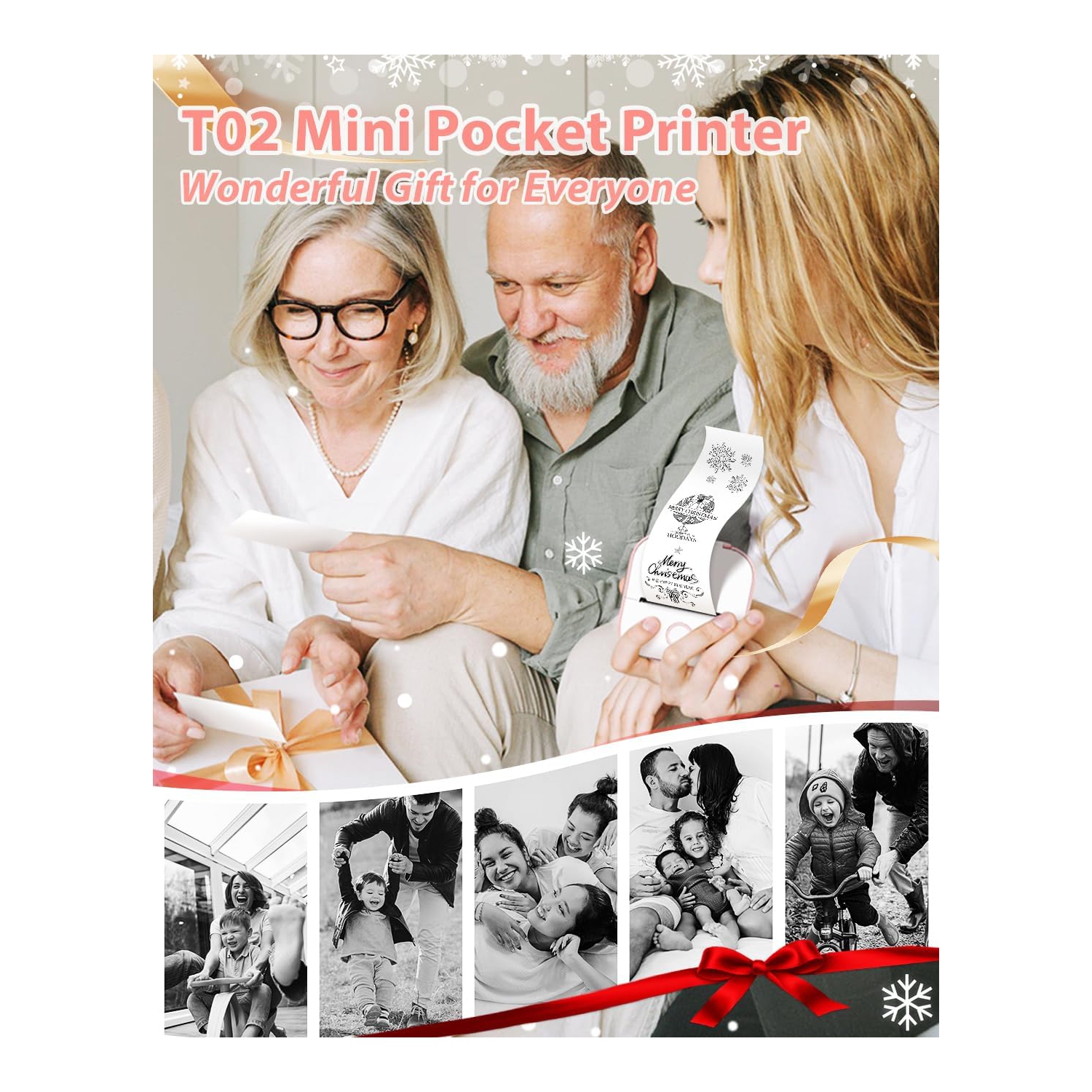 Phomemo T02 Bluebooth Mini Printer Portable Thermal Printer Inkless Sticker Printer for Study Graphics, Anatomical Diagrams, Photos, Students