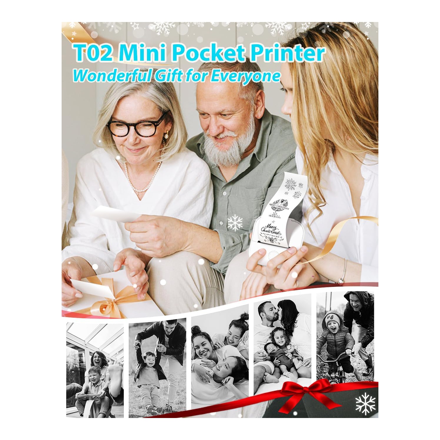 Imprimante thermique portative Mini-imprimante thermique sans encre T02 de Phomemo pour graphiques d'étude, diagrammes anatomiques, photos, étudiants