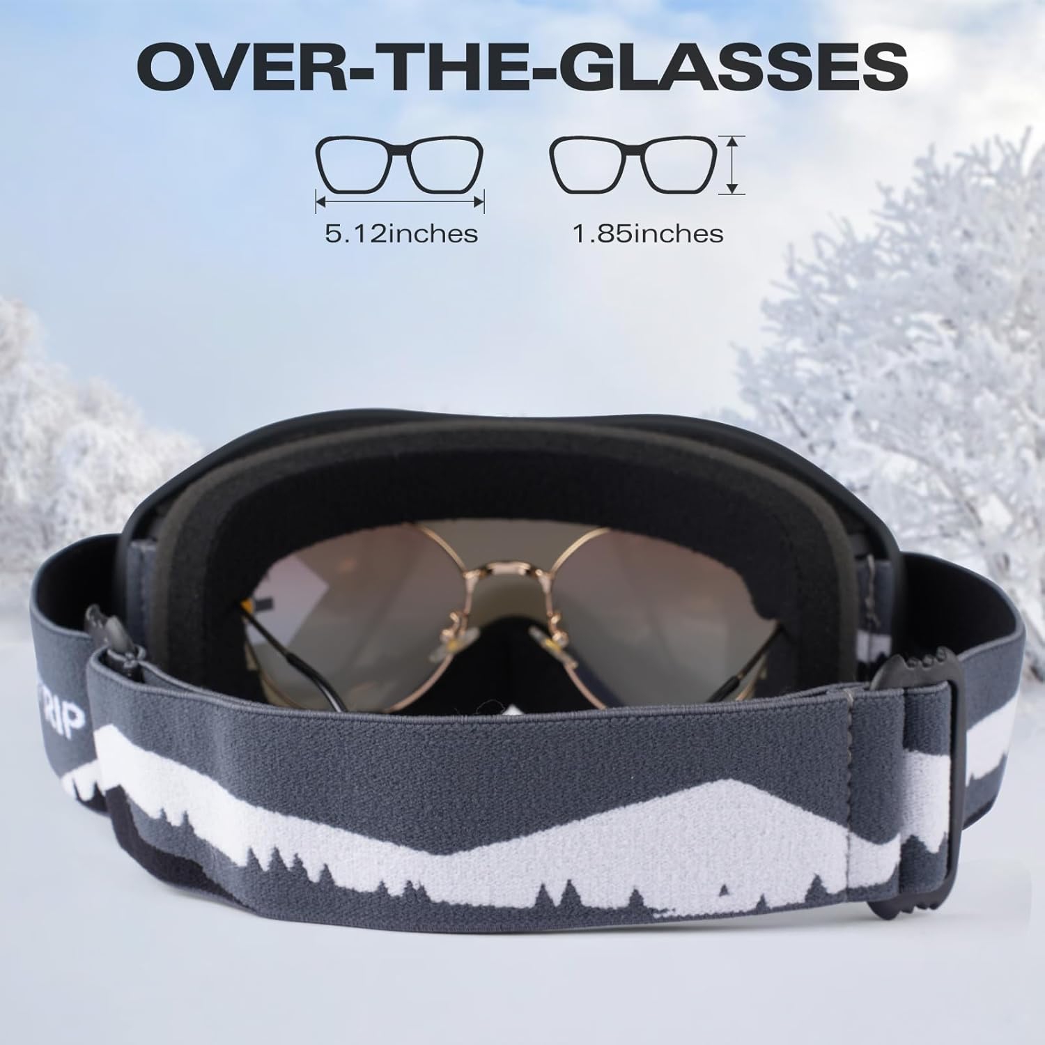 PetginHome-Ski Goggles Men Women Anti-Fog Snow Goggles UV Protection Snowboard Goggles for Adult Youth