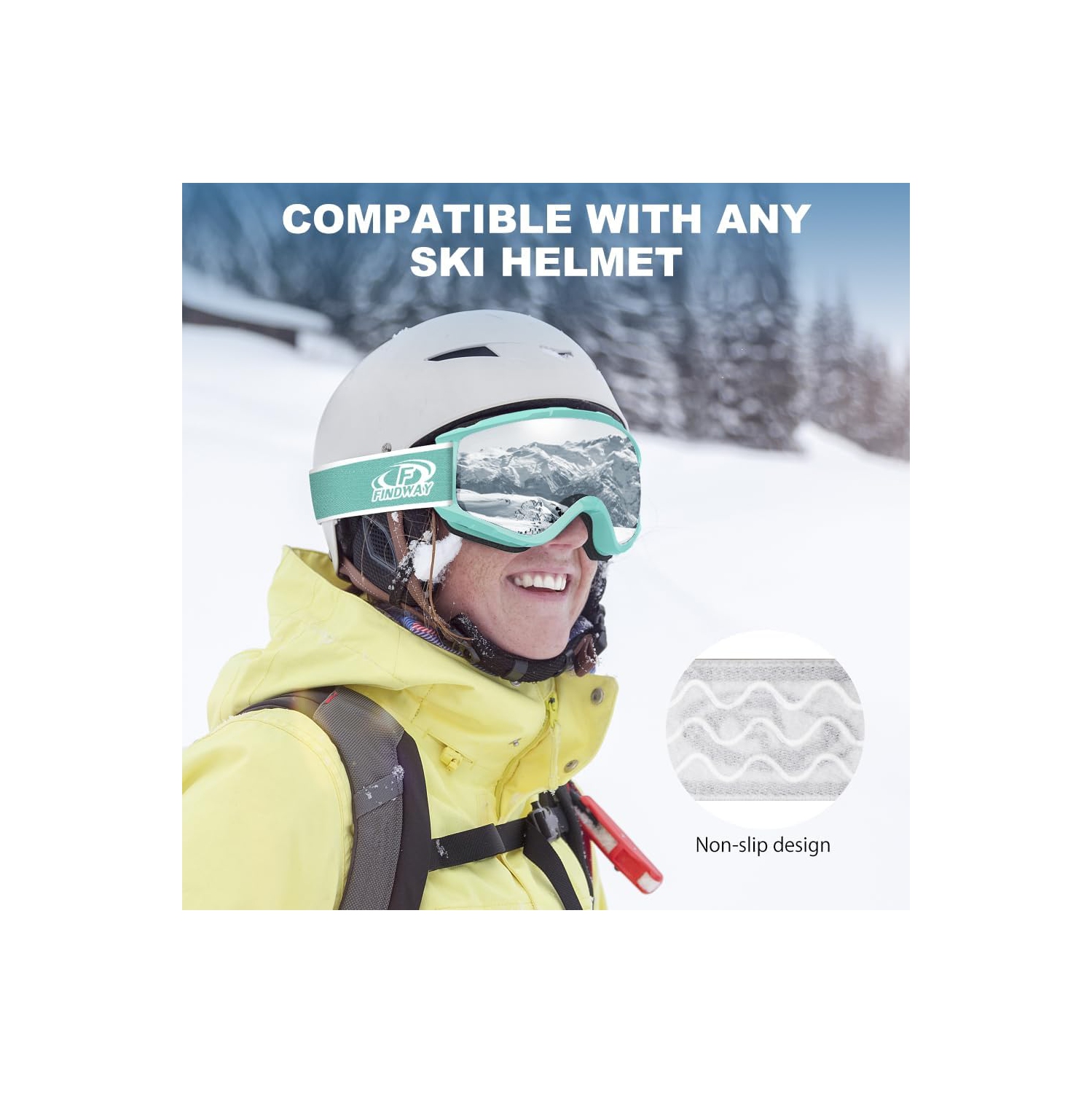 PetginHome – Lunettes de ski OTG, lunettes de neige/planche à neige pour hommes Femmes Jeunes