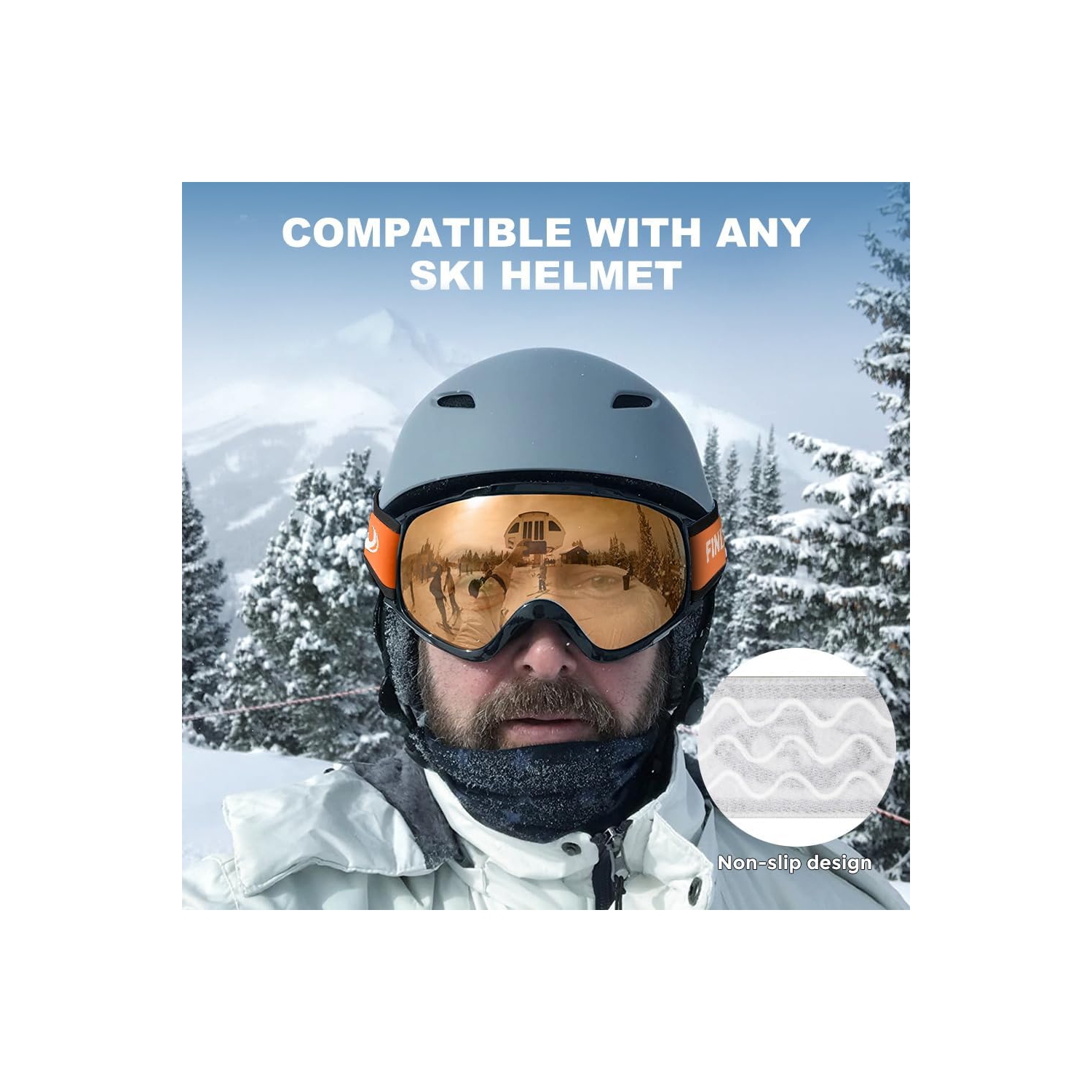 PetginHome – Lunettes de ski OTG, lunettes de neige/planche à neige pour hommes Femmes Jeunes