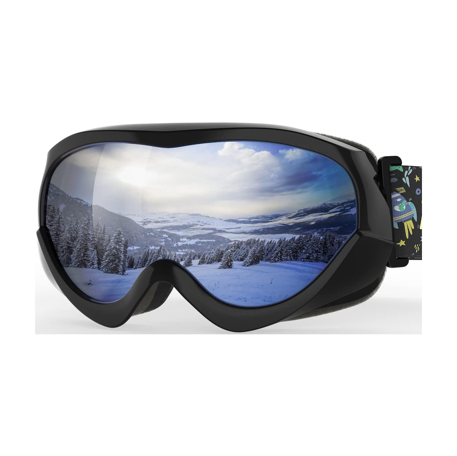 Lunettes de ski PetginHome-Outdoor Master pour enfants, lunettes de neige compatibles avec les casques pour garçons et filles avec protection UV à