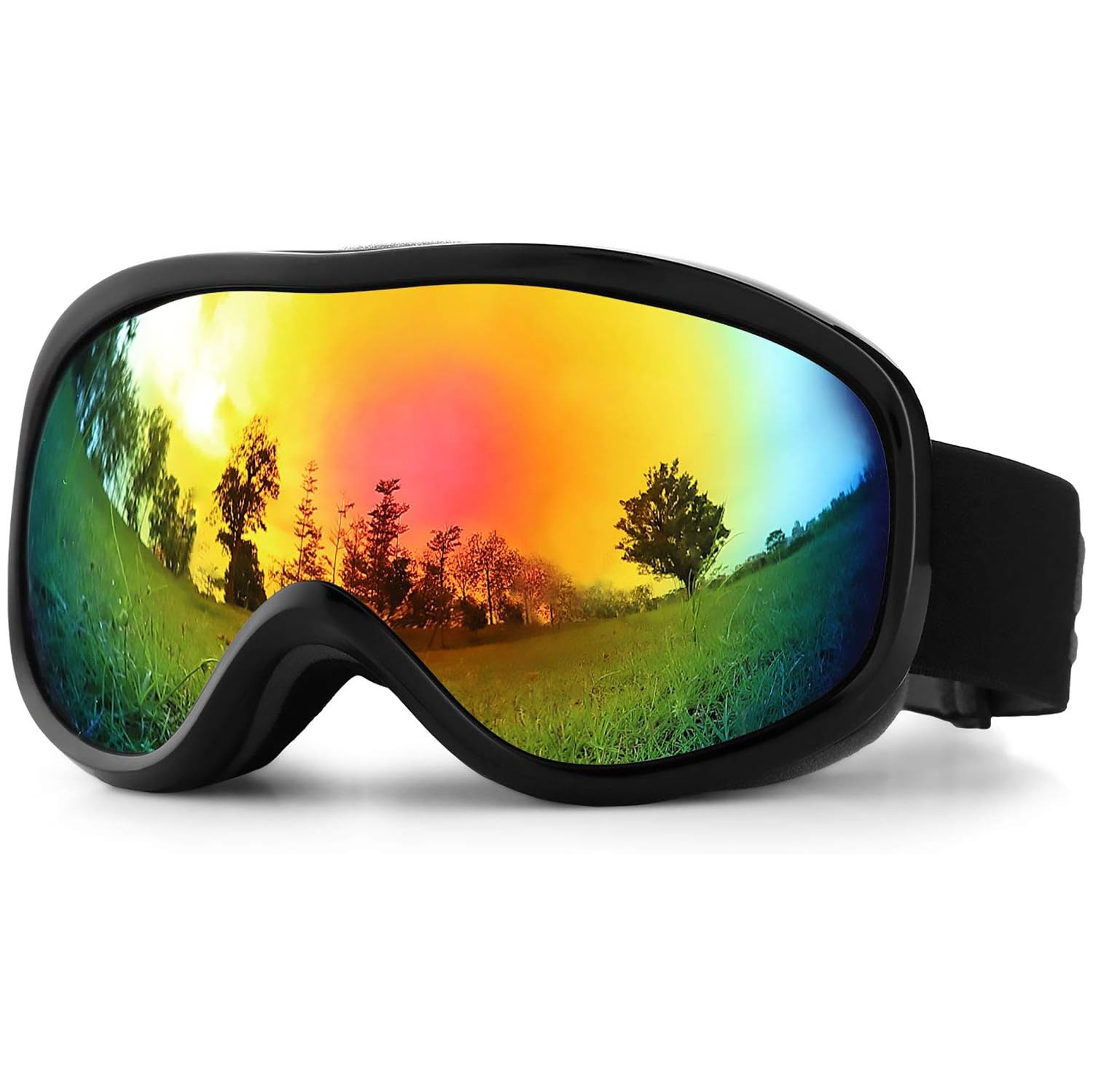 Lunettes de ski PetginHome-OTG, lunettes de surf des neiges antibuée anti-UV Protection pour jeunes Hommes Femmes