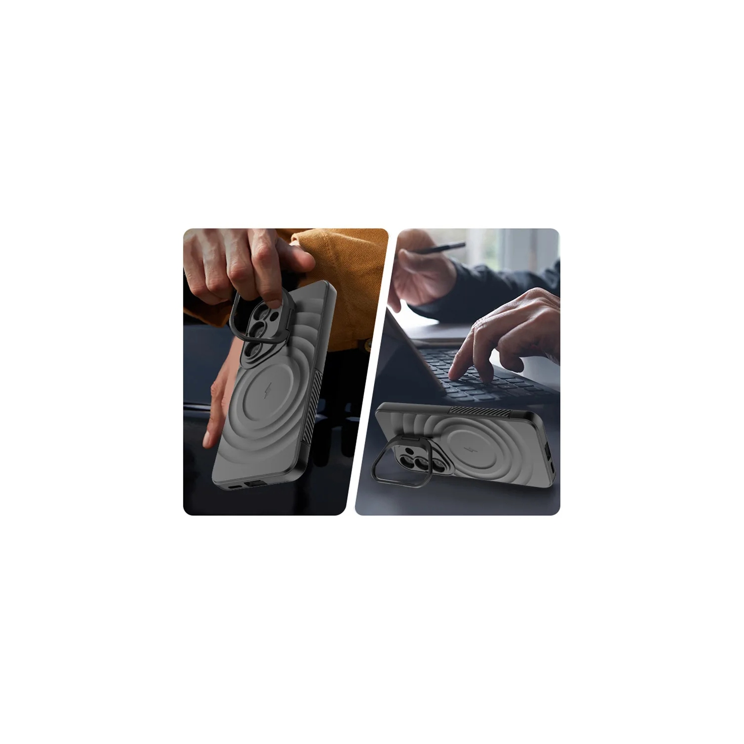 Magnetic Magsafe Wireless Charging Case For Samsung Galaxy S25 Ultra 5G Slide Lens Stand Holder Cover - Grey