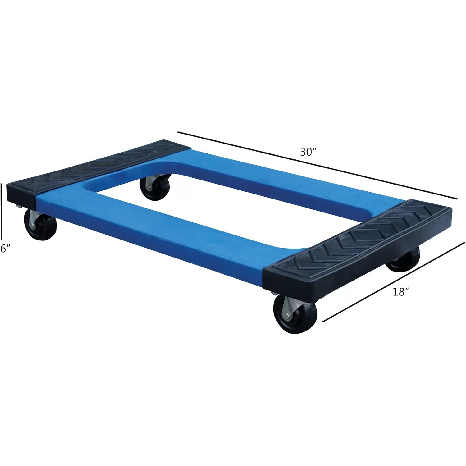 2 PK – 1000 LB Capacity Plastic Movers Dolly 3″ Swivel CASTERS, Diamond Tread Rubber Pads, HIGH Impact Non POUROUS Polymer Construction, Steel