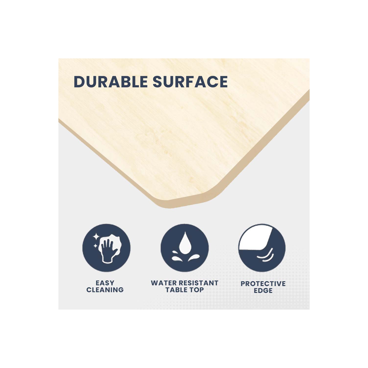 MotionGrey Ergo2 - Adjustable Right L-Shaped Electric Standing Desk with Memory Settings-63" x 24" Light Brown Top White Frame Ergonomic Desk for