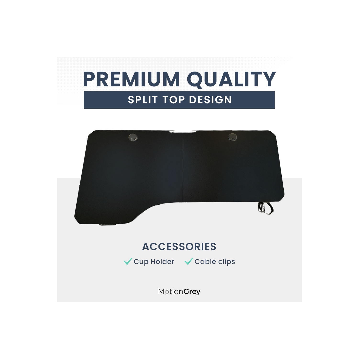 MotionGrey Ergo2 - Adjustable Left L-Shaped Electric Standing Desk with Memory Settings - 63" x 24" Black Top Black Frame - Ergonomic Desk for Home