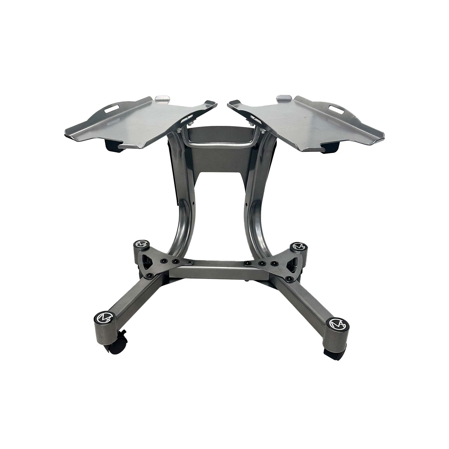 Adjustable Dumbbell Stand - Steel Dumbbell Rack for Home Gym, Dumbbells Holder, Workout Equipment Organizer - Silver