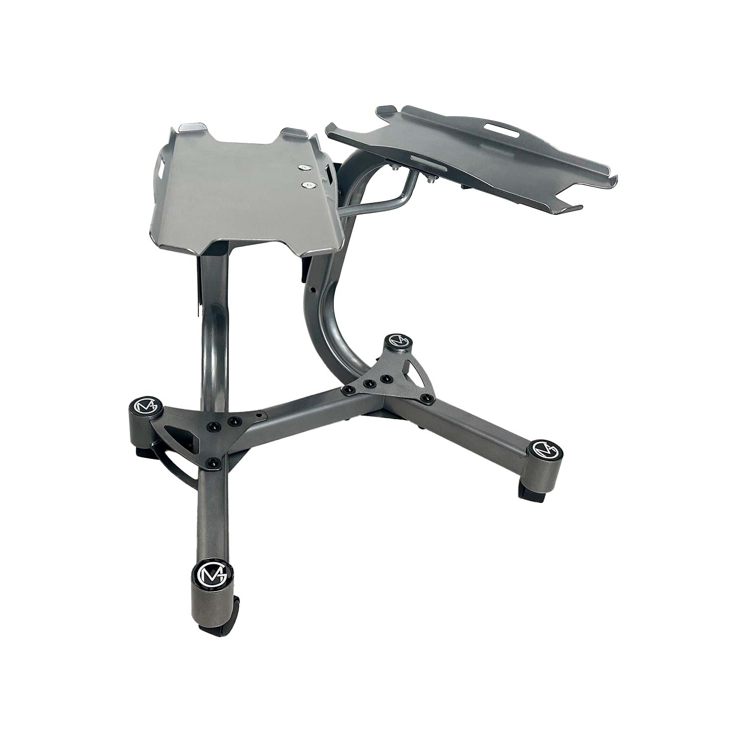 Adjustable Dumbbell Stand - Steel Dumbbell Rack for Home Gym, Dumbbells Holder, Workout Equipment Organizer - Silver