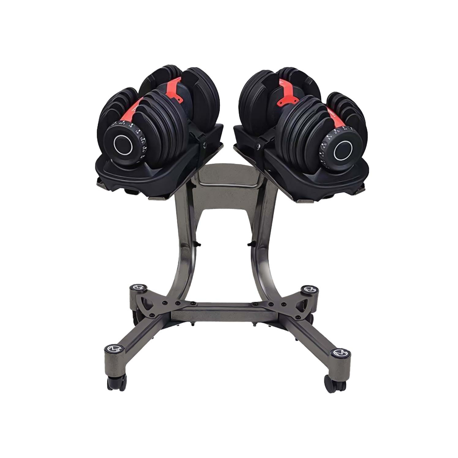 Adjustable Dumbbell Stand - Steel Dumbbell Rack for Home Gym, Dumbbells Holder, Workout Equipment Organizer - Silver