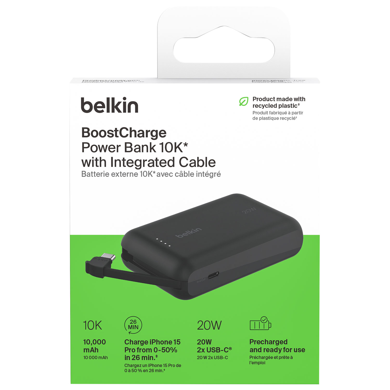 Belkin BoostCharge 10000 mAh USB-C Power Bank - Black