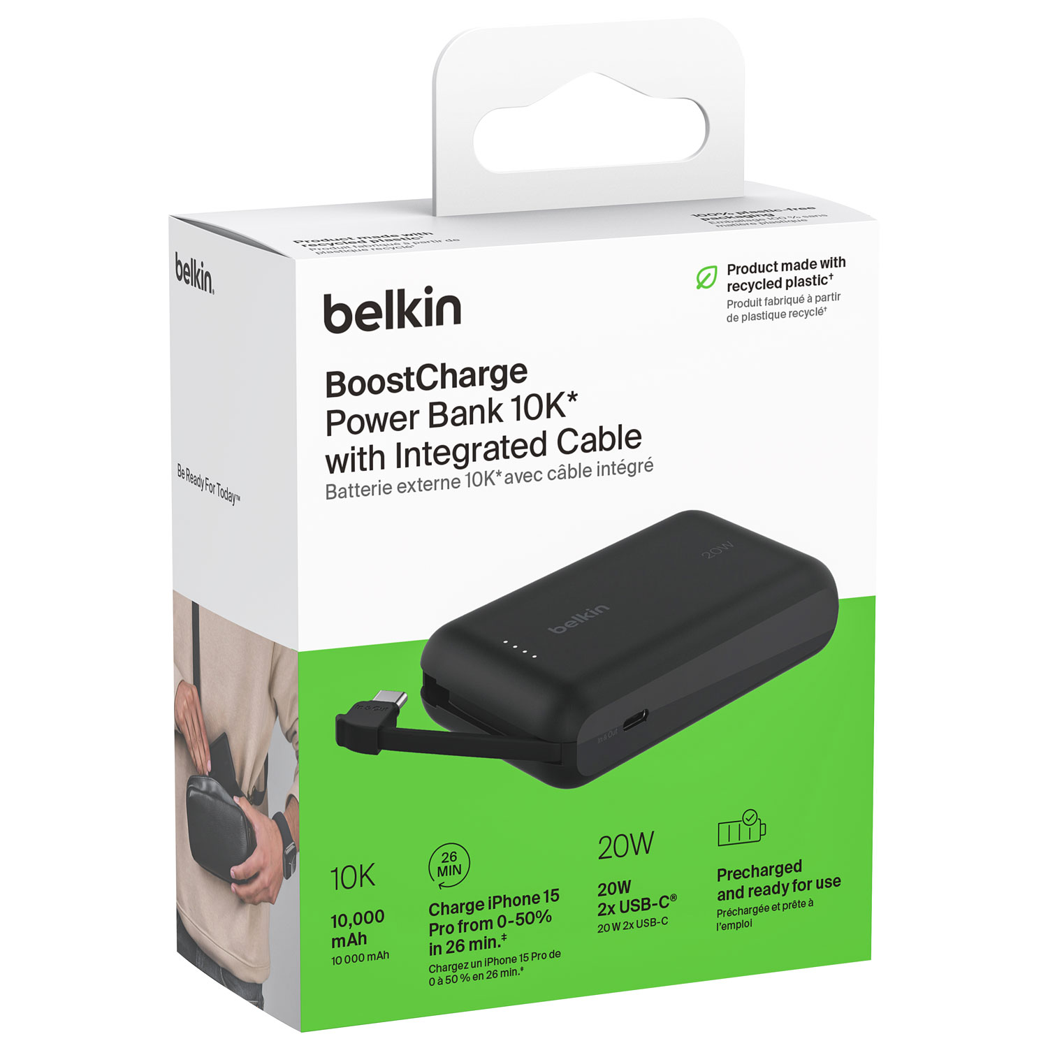 Belkin BoostCharge 10000 mAh USB-C Power Bank - Black