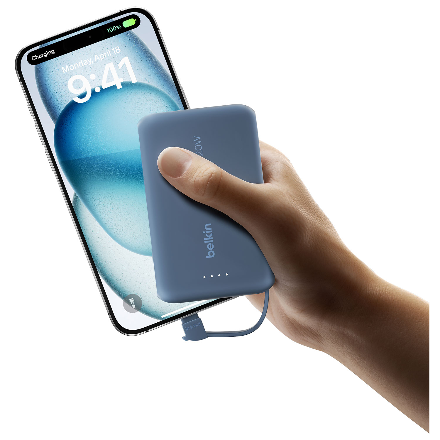 Chargeur portable USB-C de 10 000 mAh BoostCharge de Belkin - Bleu