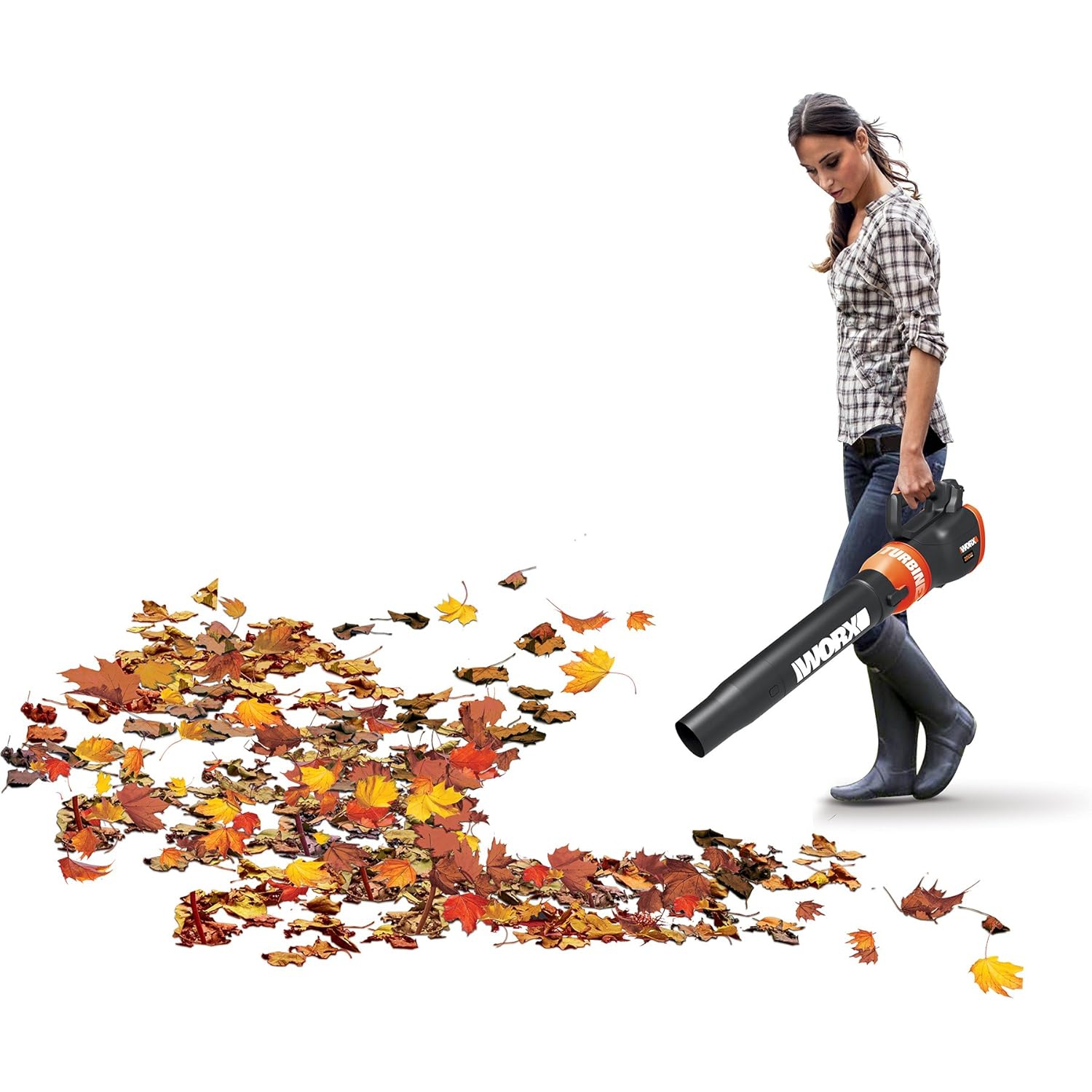 Ventilateur/balai sans fil WORX WG546 Turbine 20&nbsp;V avec ventilateur axial à 2 vitesses de 340 pi3/min