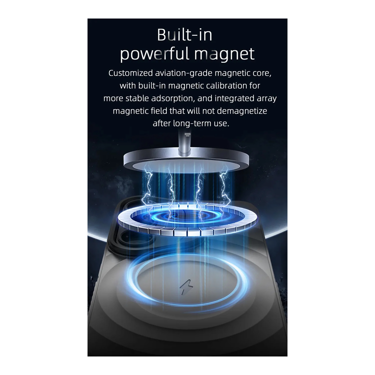 Pour Samsung Galaxy S25 Plus Étui 5G Chargeur magnétique sans fil MagSafe Couvercle de support coulissant pour objectif - Bleu