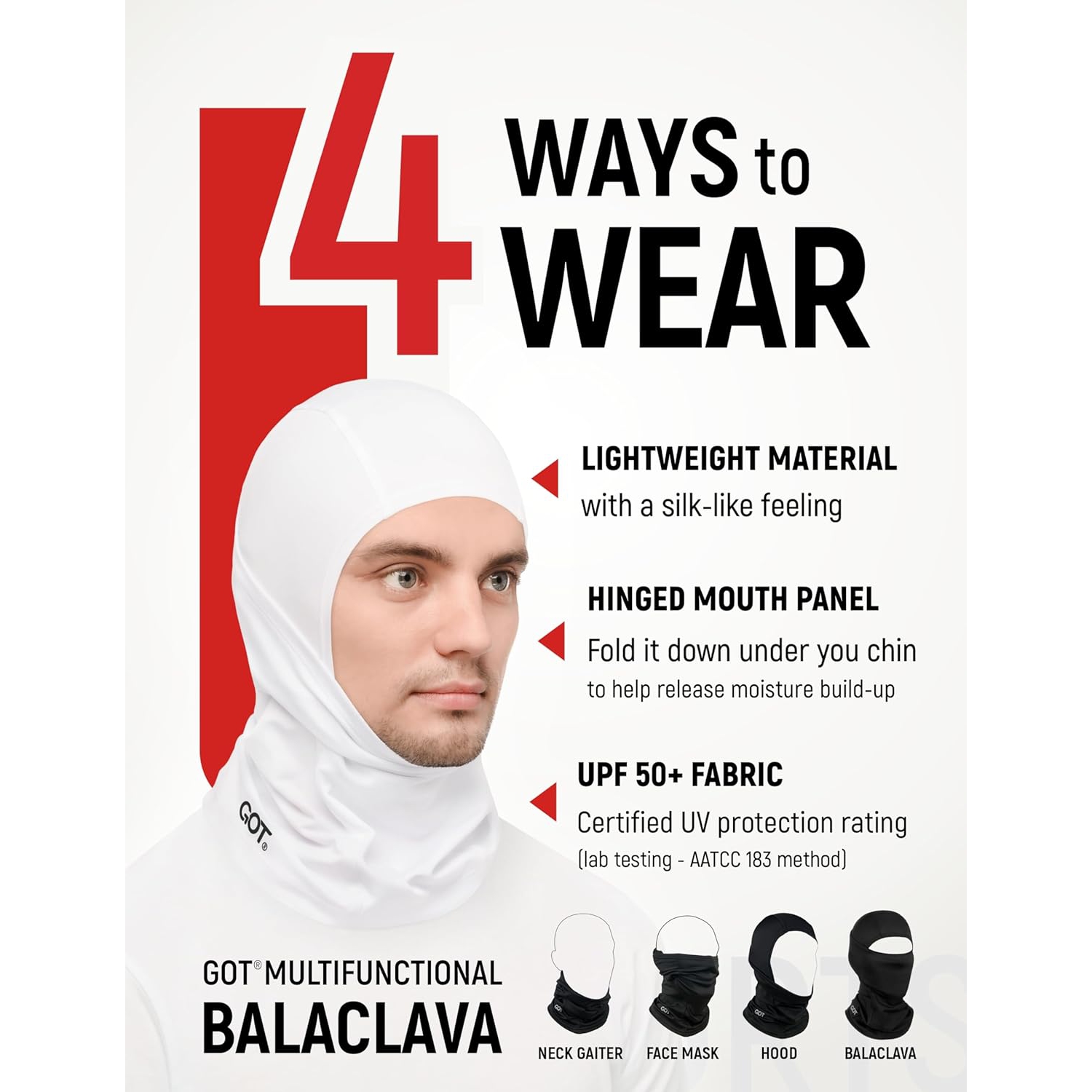 PetginHome- Sports UPF 50+ Balaclava Ski Snowboard, Motorcycle Mask, Windproof Balaclava for Cold Weather