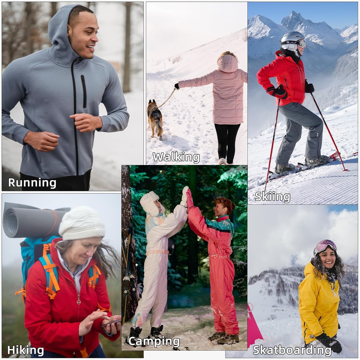 PetginHome – Masque de ski de Balaclava résistant au vent Masque de balaclava Capuchon isotherme d'hiver pour casque de vélo de ski