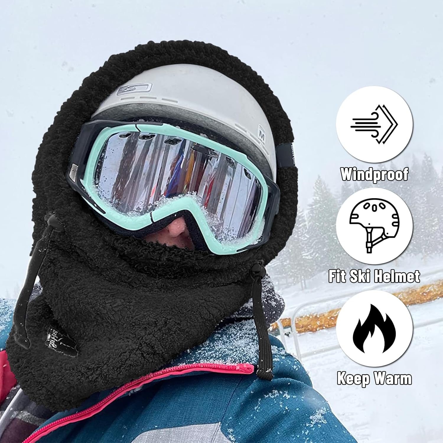 PetginHome- Balaclava Cold Weather Fleece Windproof Ski Mask Winter Breathable Thermal Face Mask