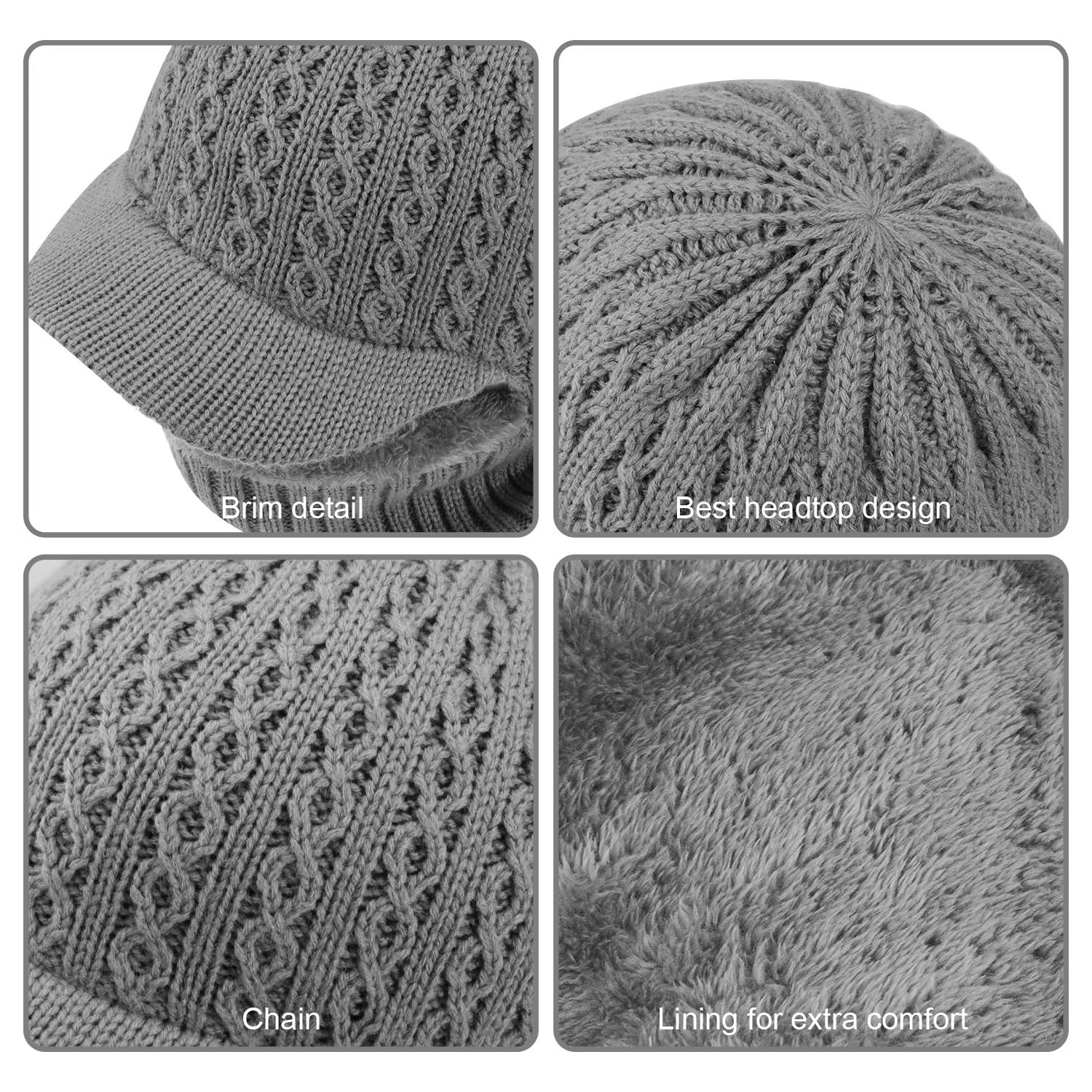 PetginHome- Thermal Cycling Ski Beanie Hat with Neck Warmer, Winter Balaclava for Men &Women