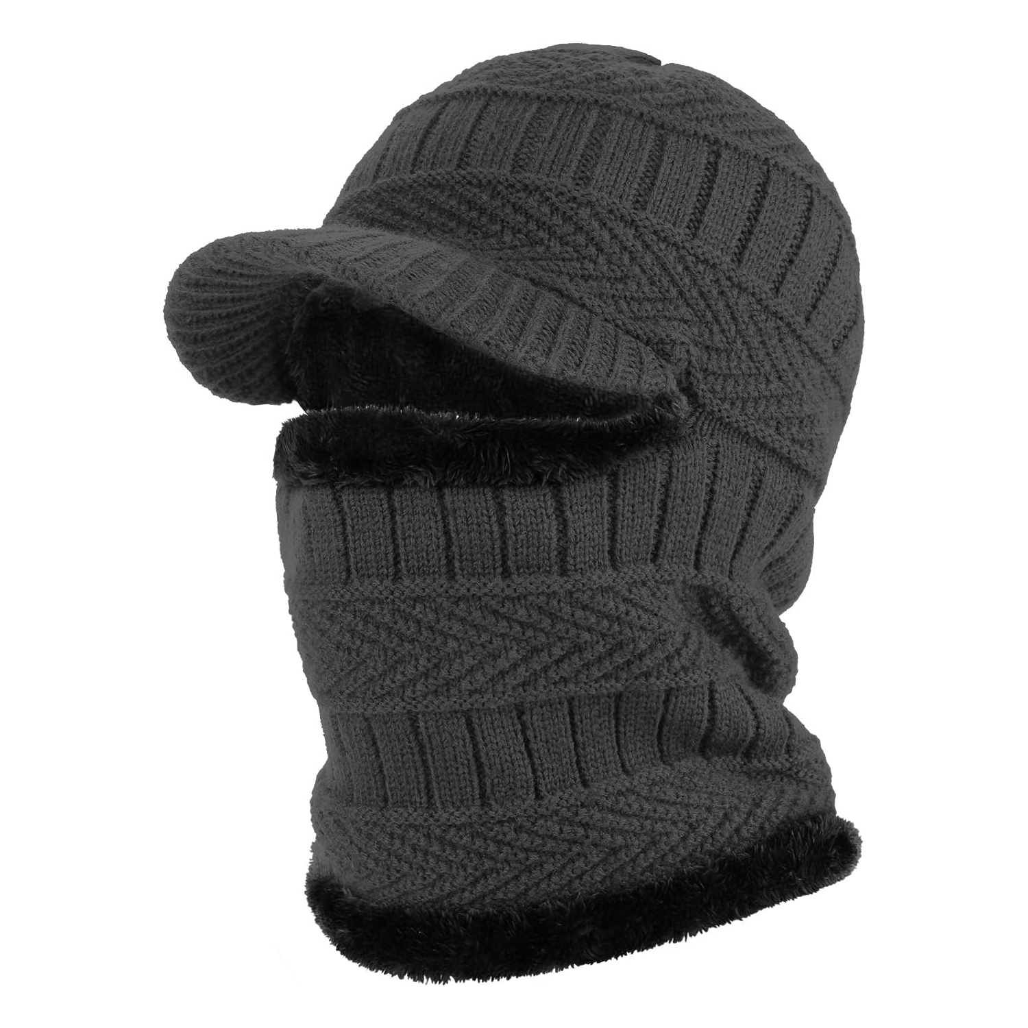 PetginHome- Thermal Cycling Ski Beanie Hat with Neck Warmer, Winter Balaclava for Men &Women