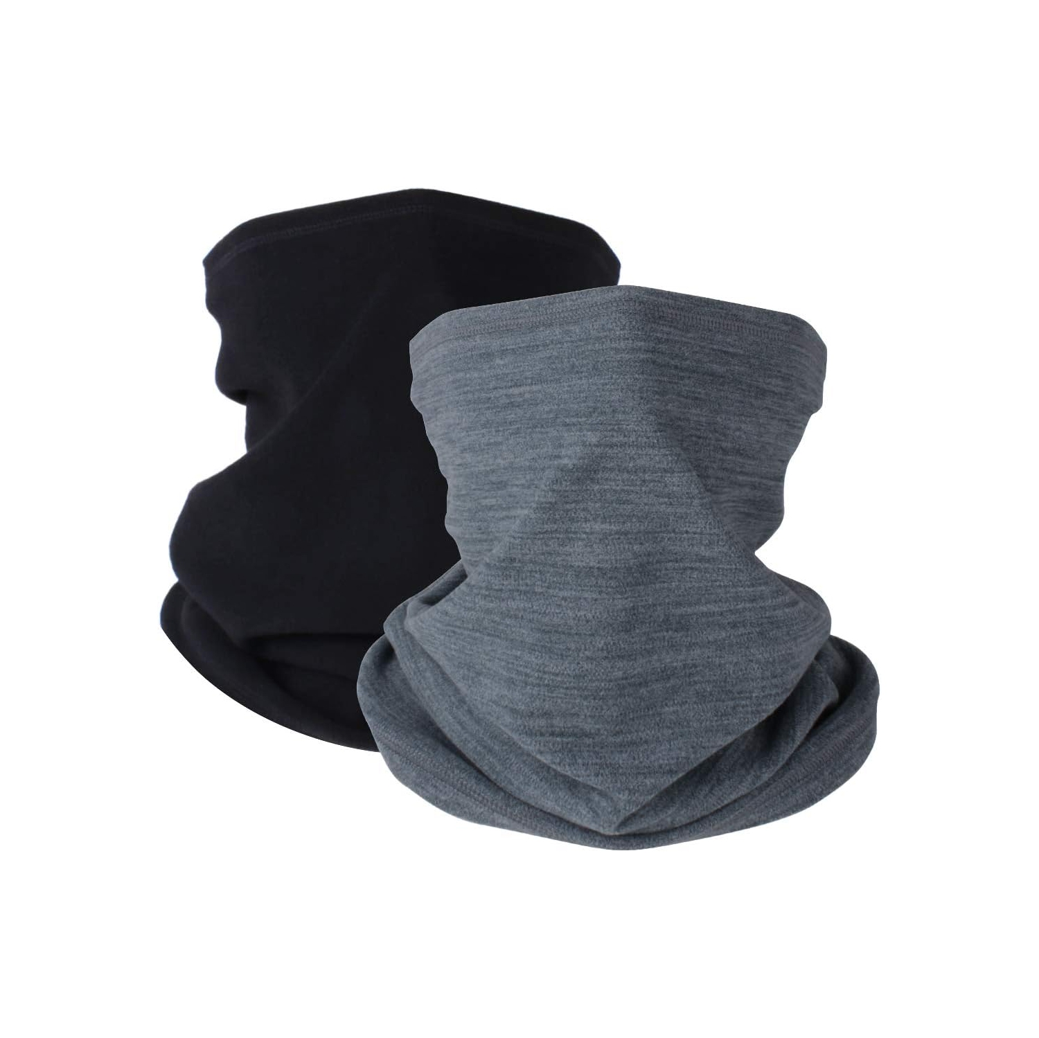 PetginHome- 2 Pack Winter Neck Warmer Gaiter Outdoor Sports,Soft Fleece Windproof Face Cover Mask Scarf Bandana for Men & Women