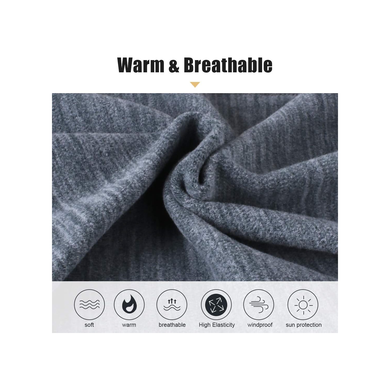 PetginHome- 2 Pack Winter Neck Warmer Gaiter Outdoor Sports,Soft Fleece Windproof Face Cover Mask Scarf Bandana for Men & Women